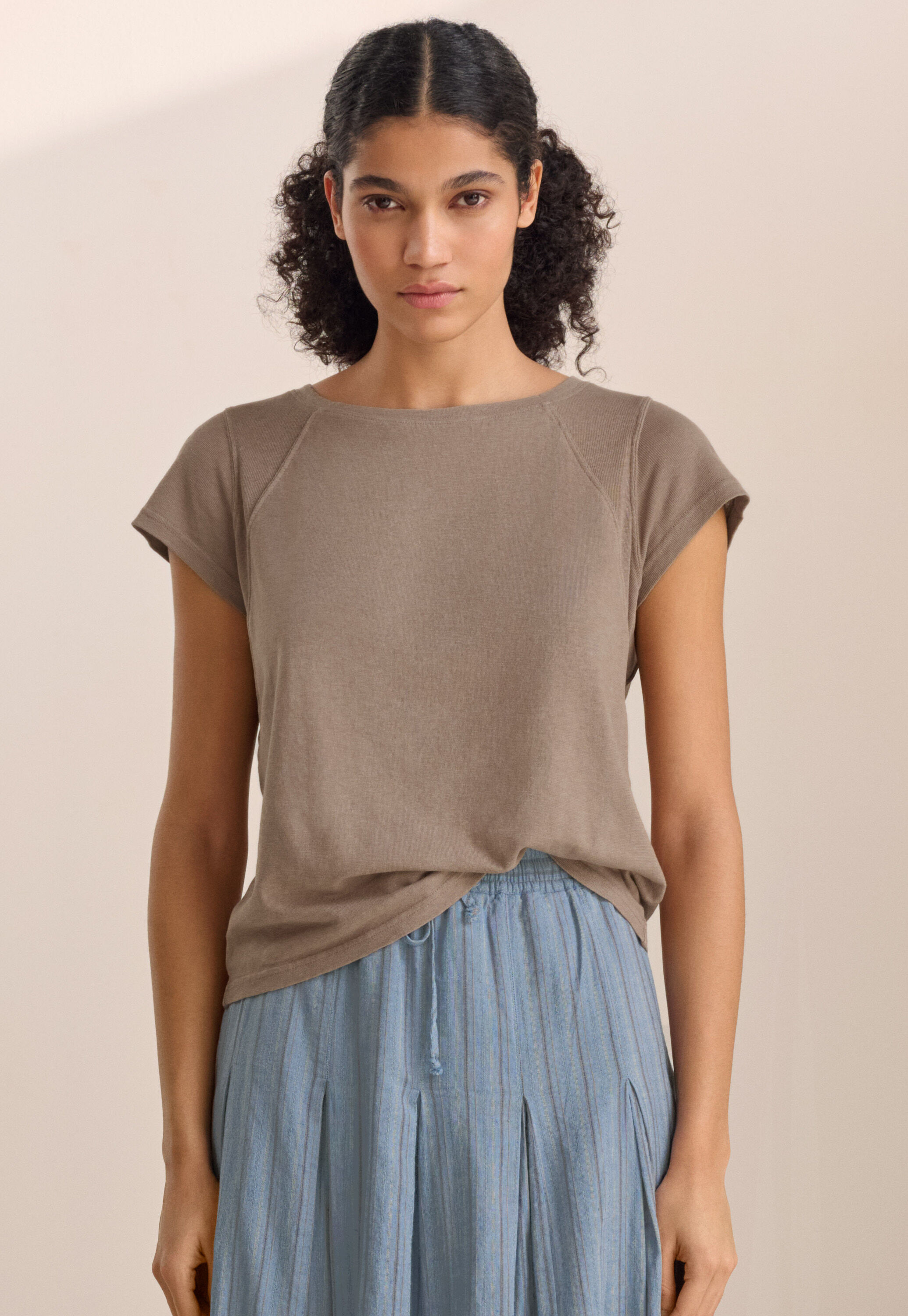 Button-through rib top