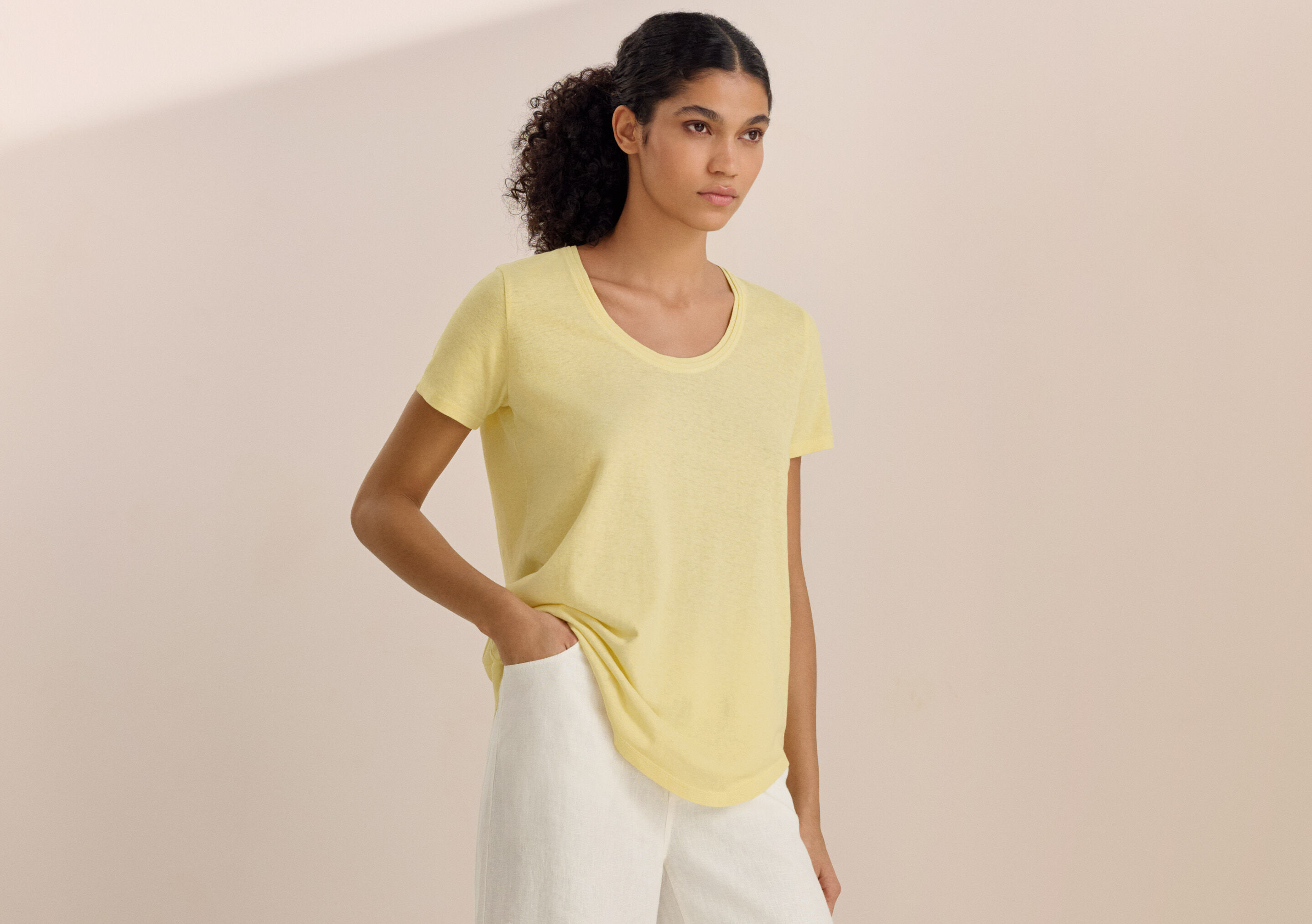 Funnel-neck top