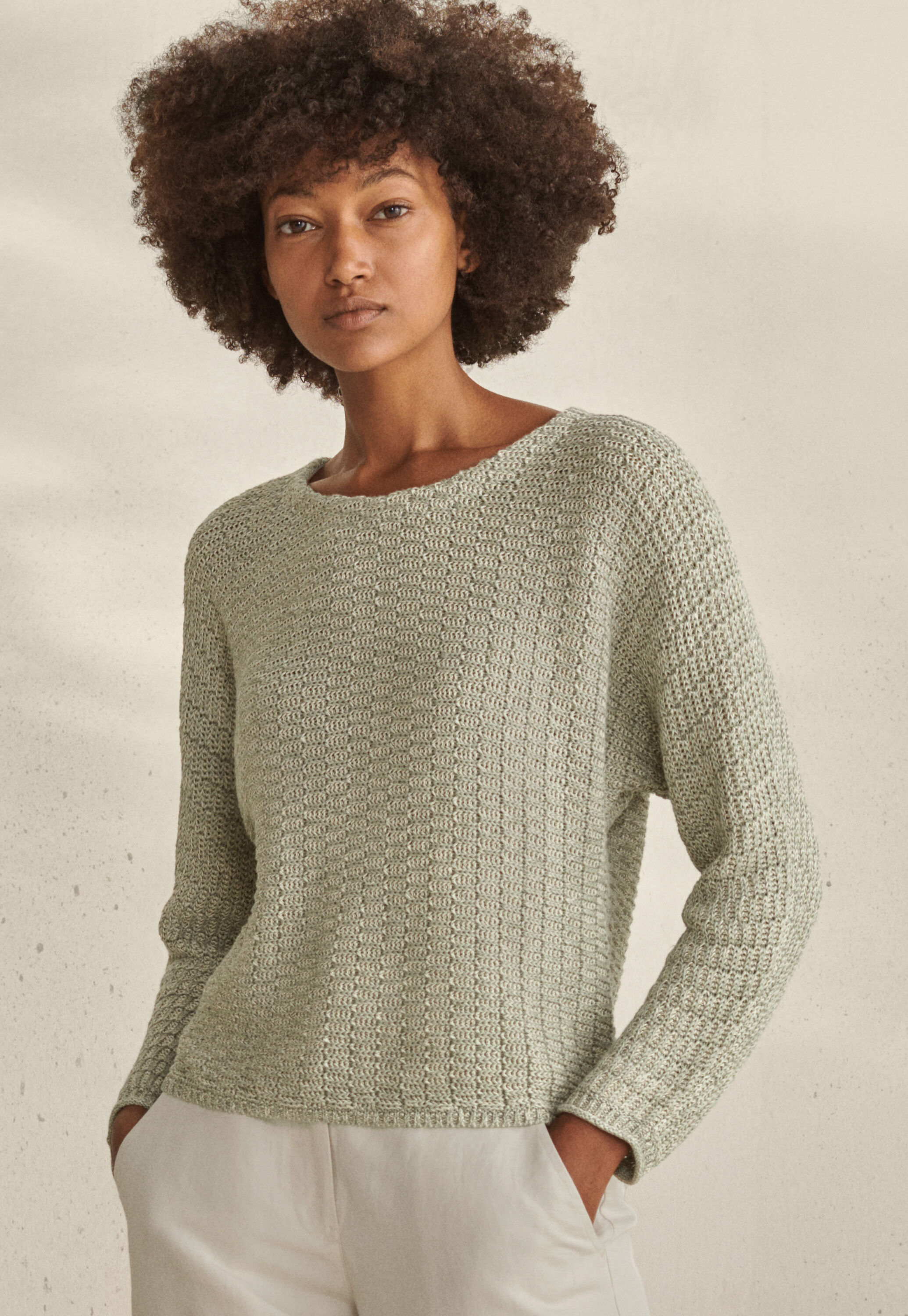Rib-stitch sweater