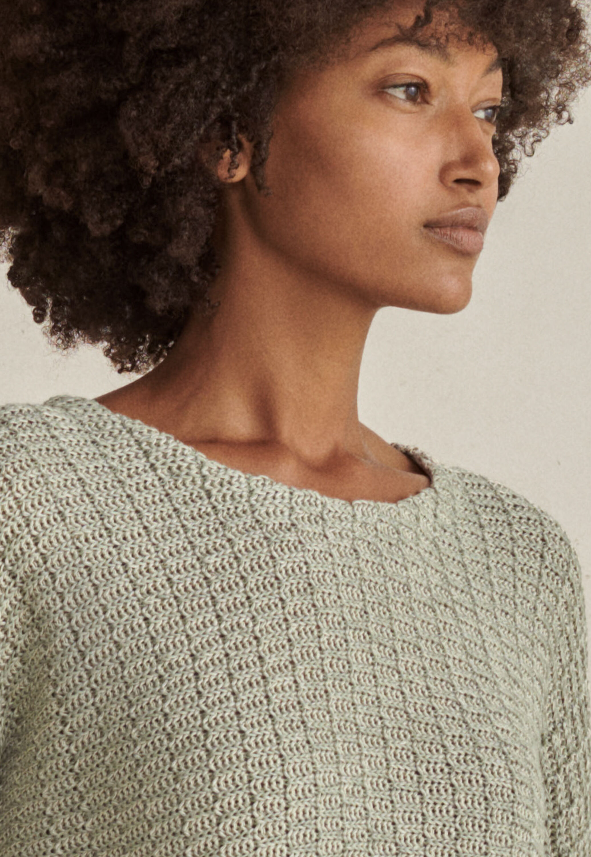 Rib-stitch sweater