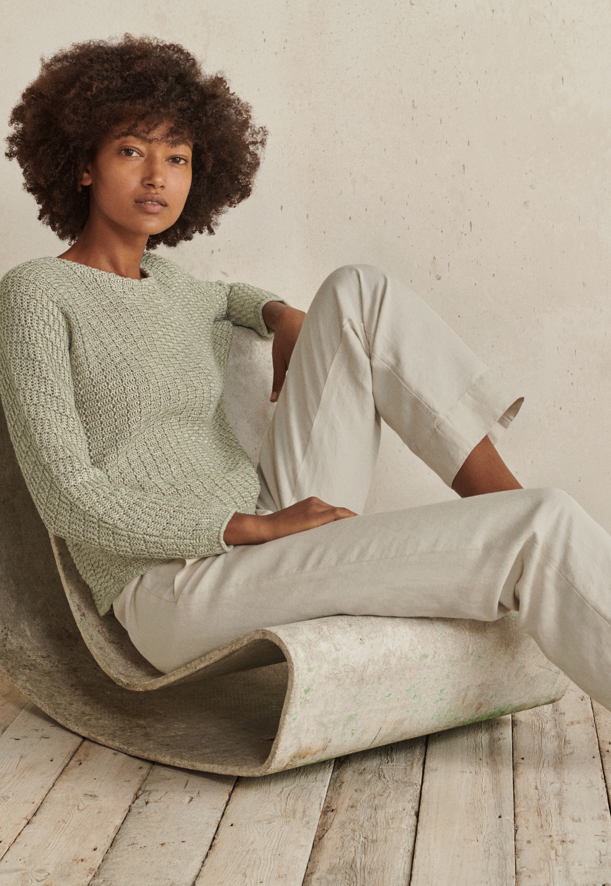 Rib-stitch sweater