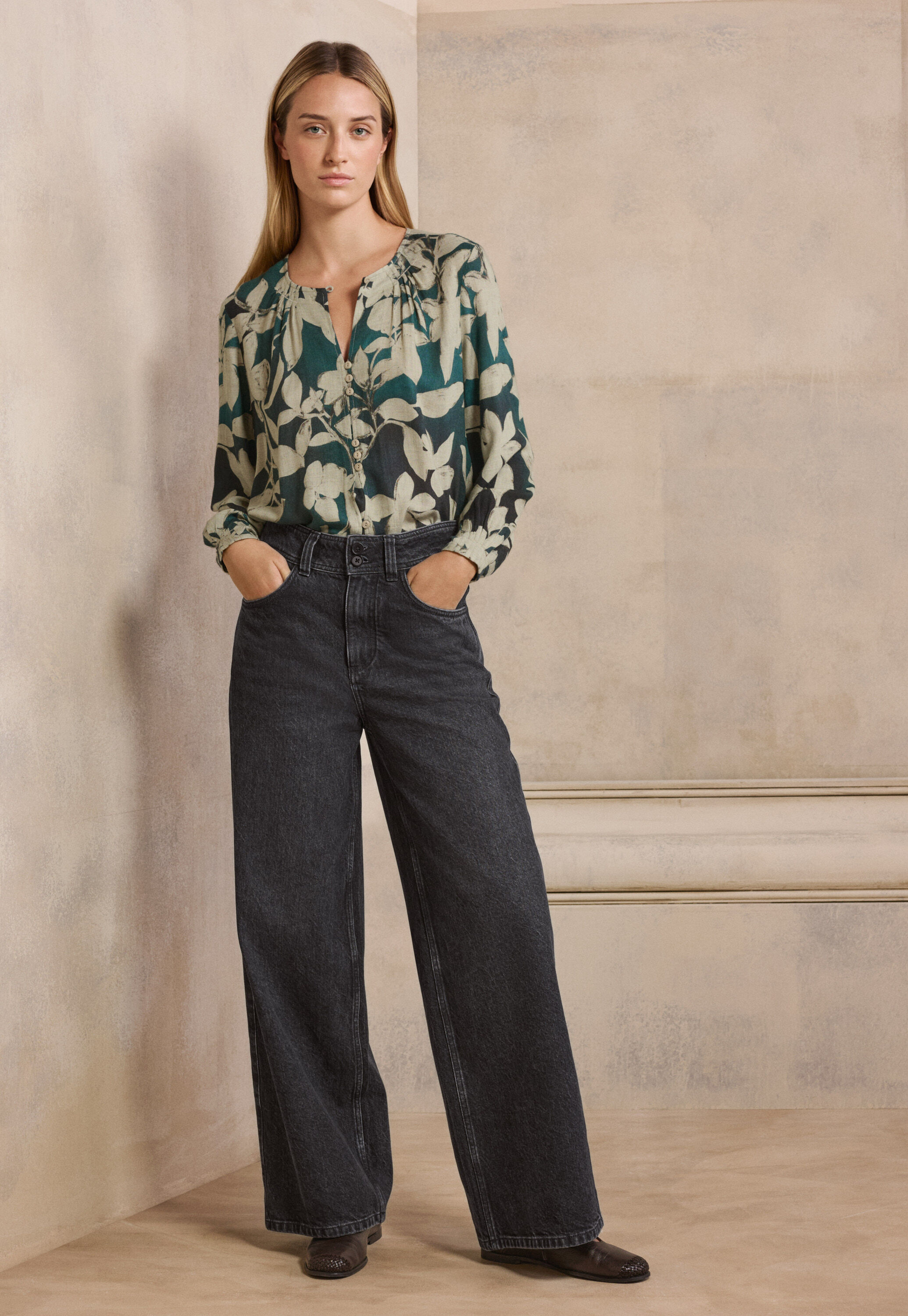 Pleat-front trousers