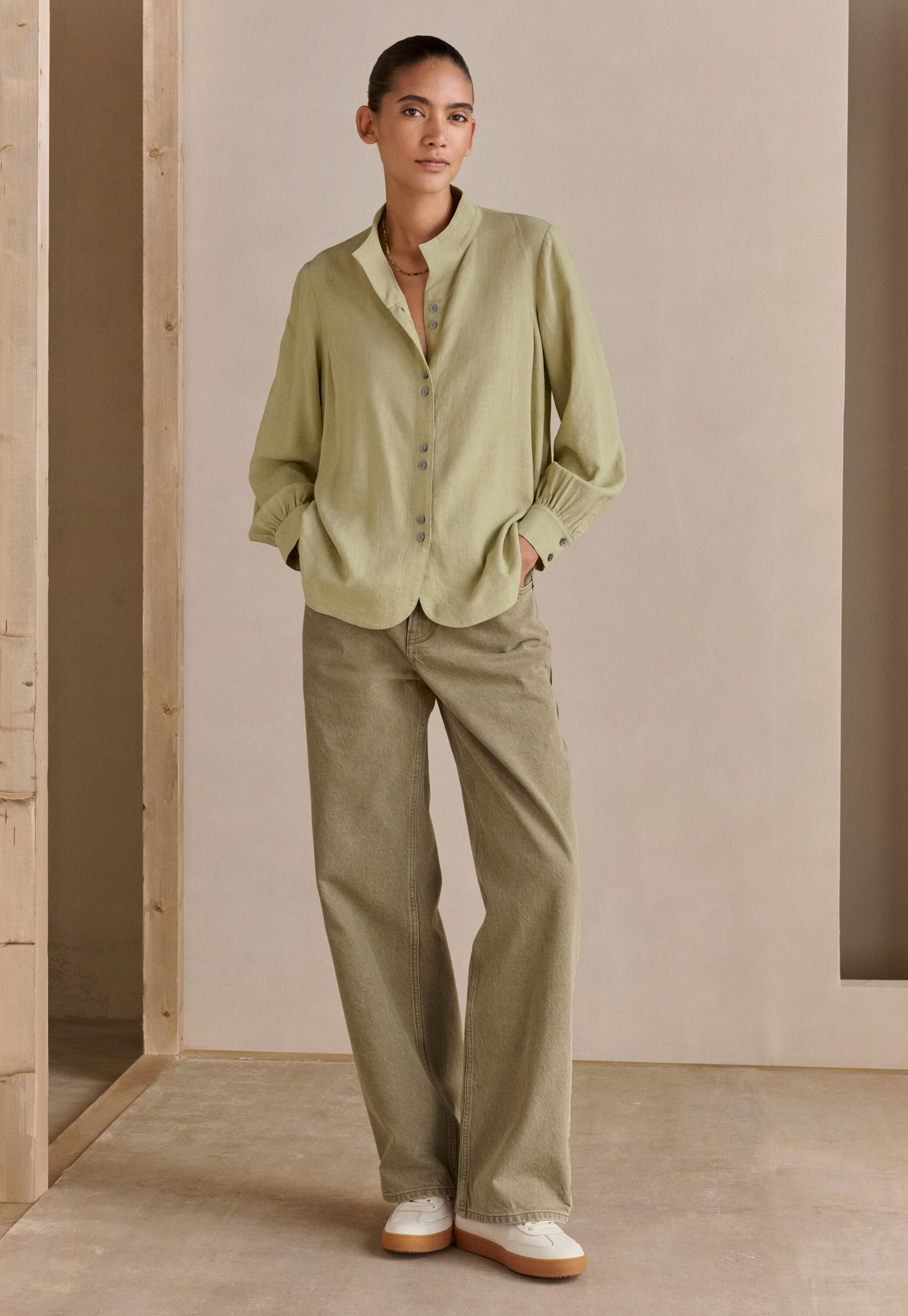 Pleat-front trousers