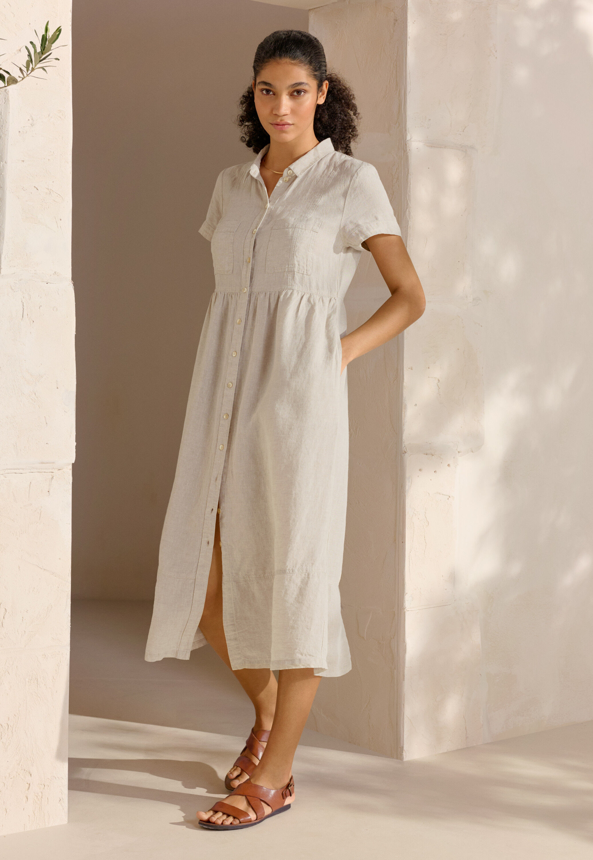 Garment-dyed overshirt