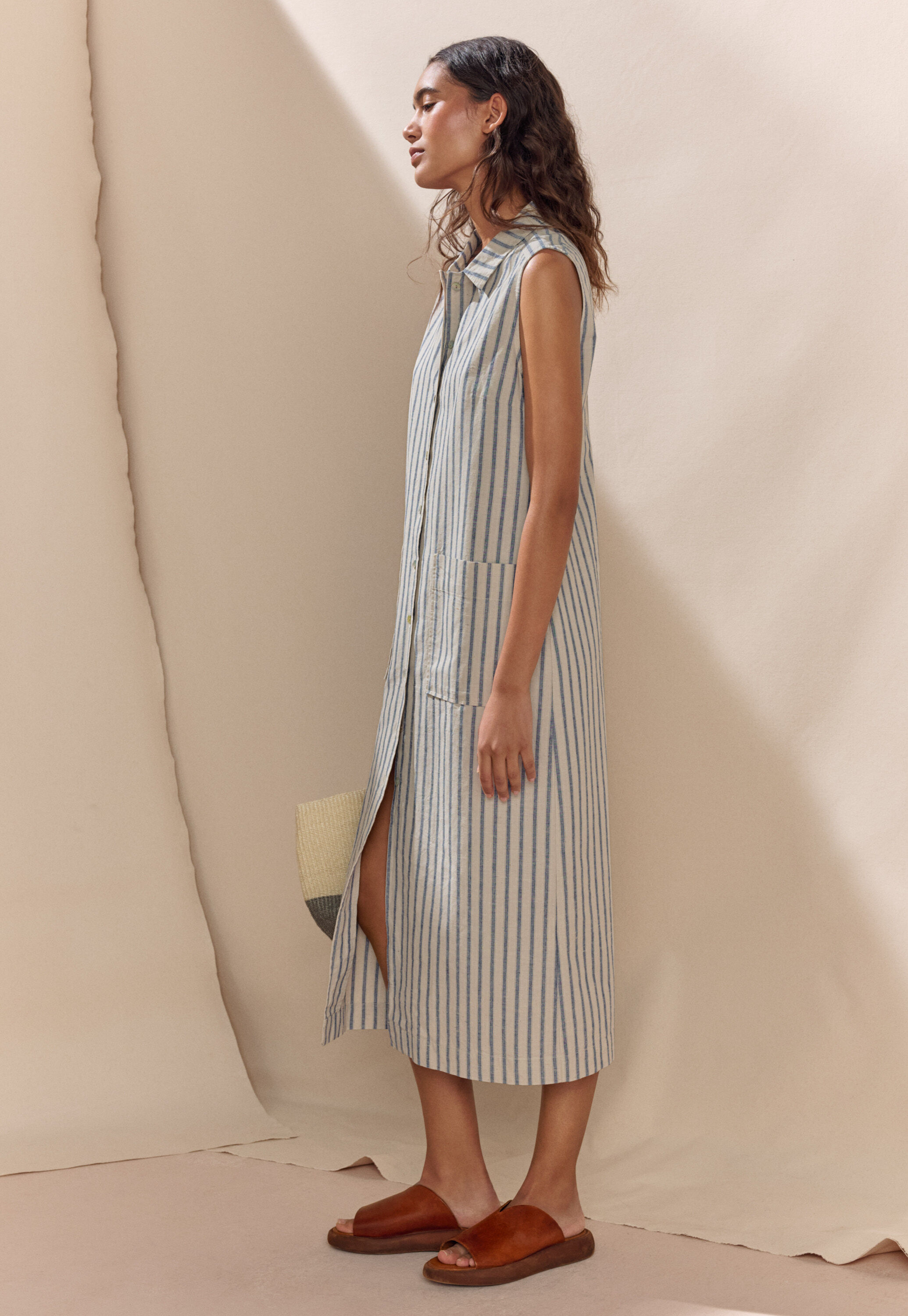 Sleeveless striped dress