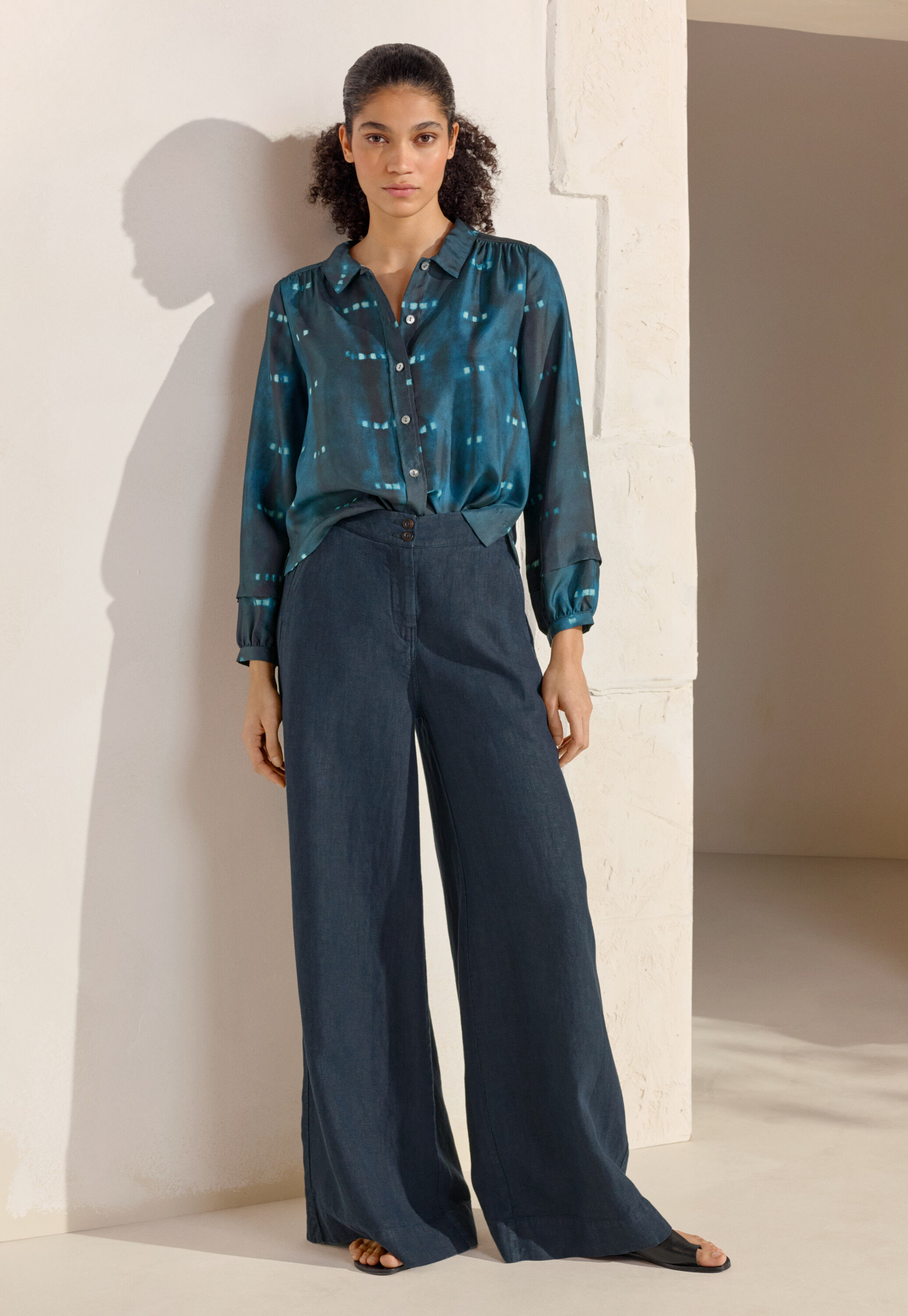 Garment-dyed overshirt