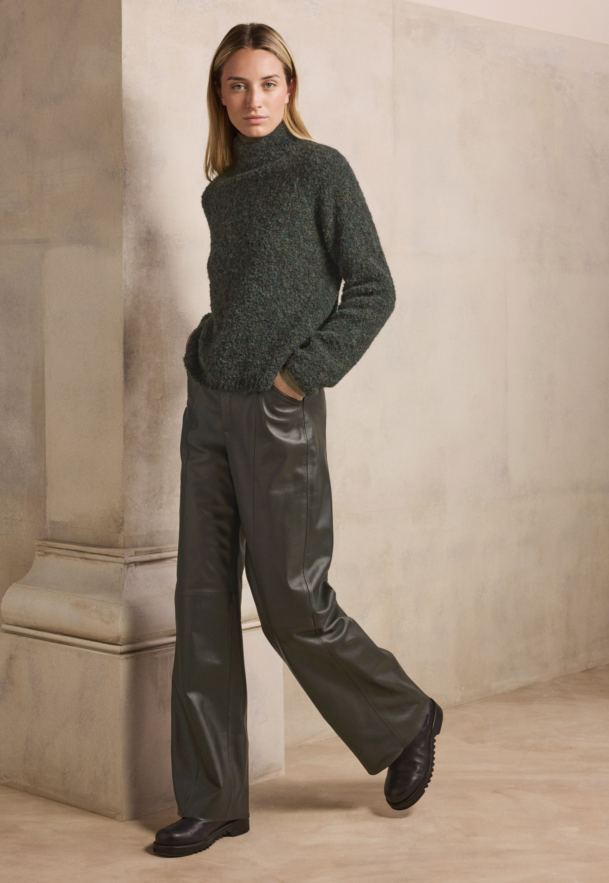 Pleat-front trousers
