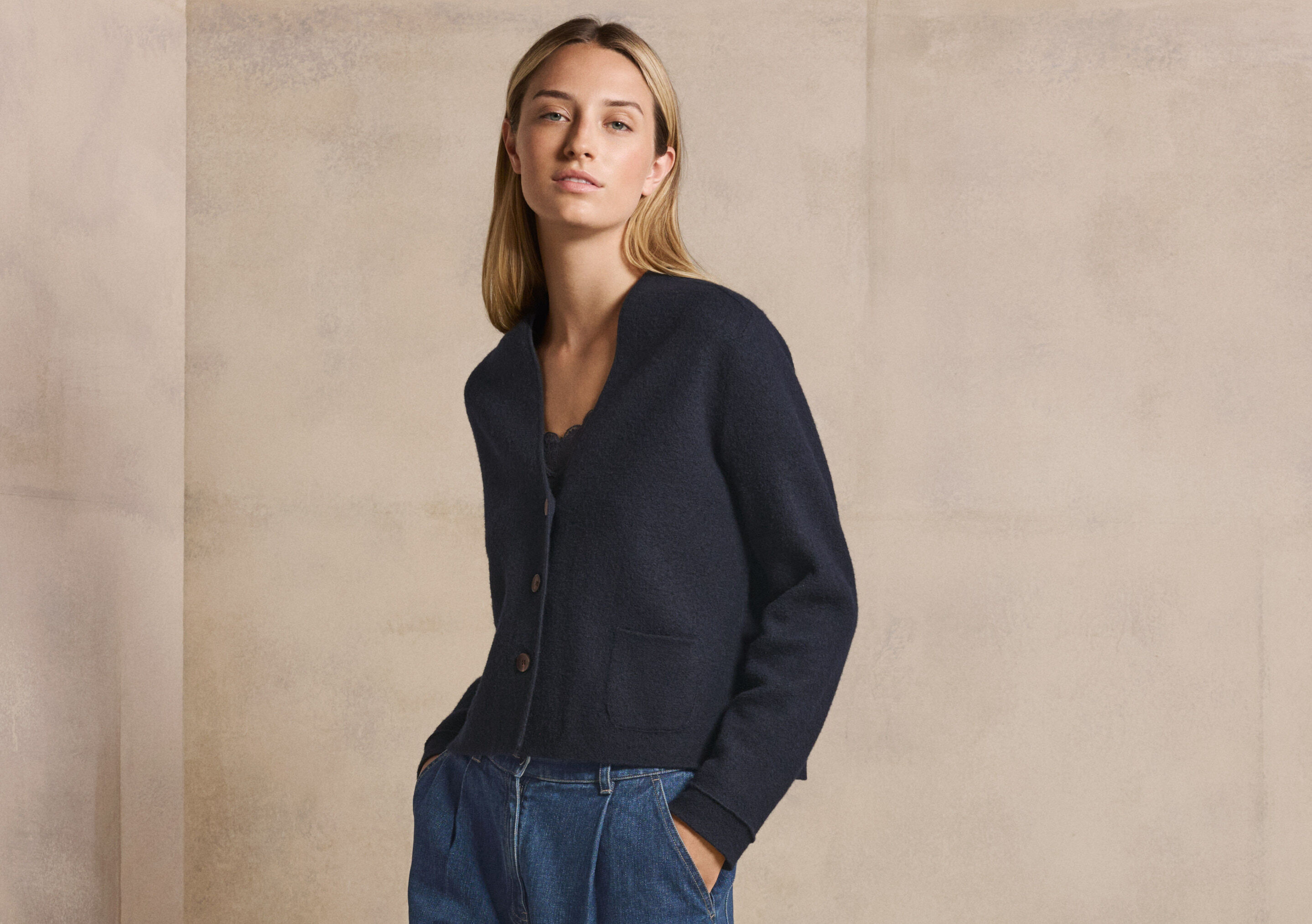 Edge-to-edge cardigan