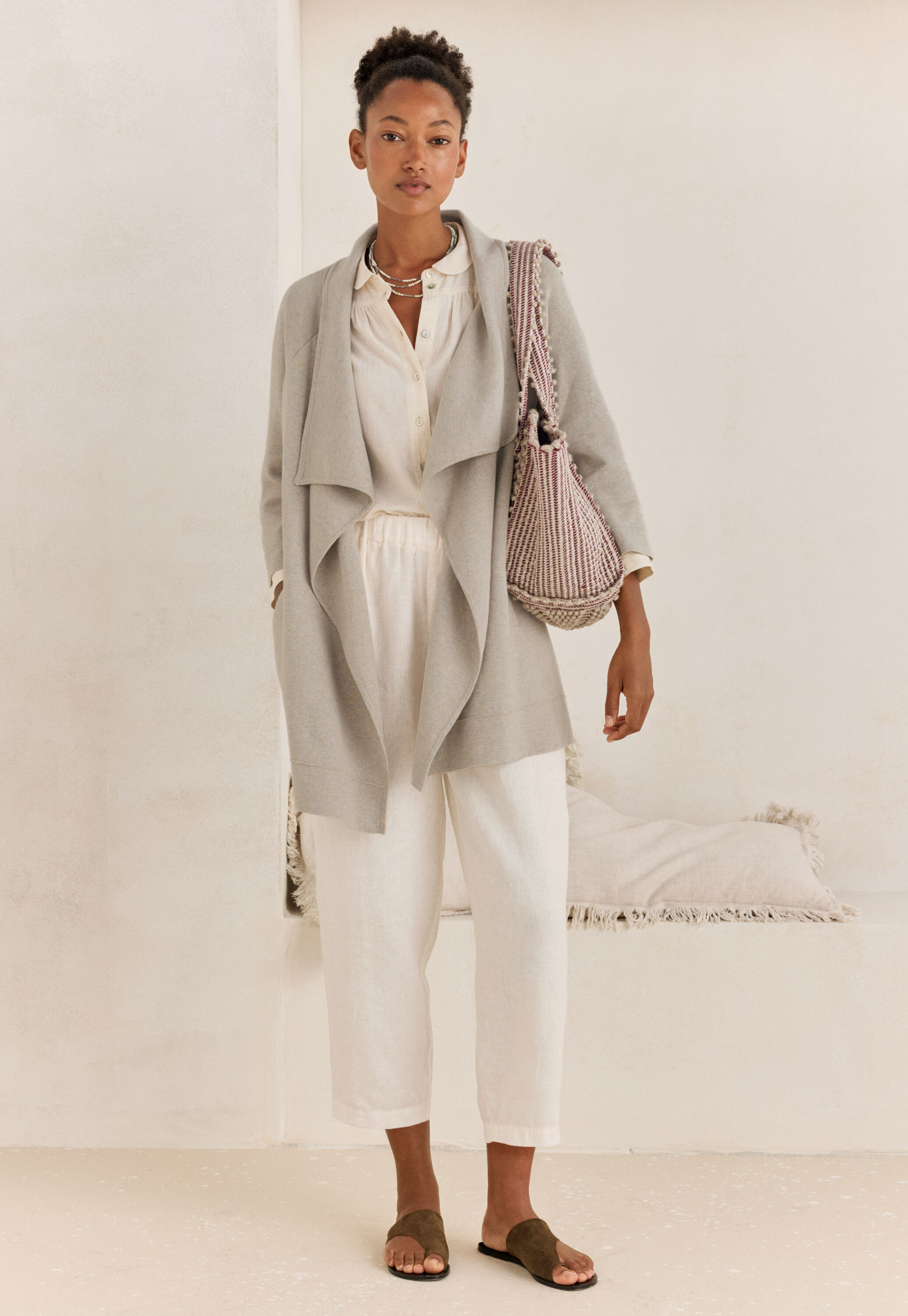 Waterfall-edge jacket