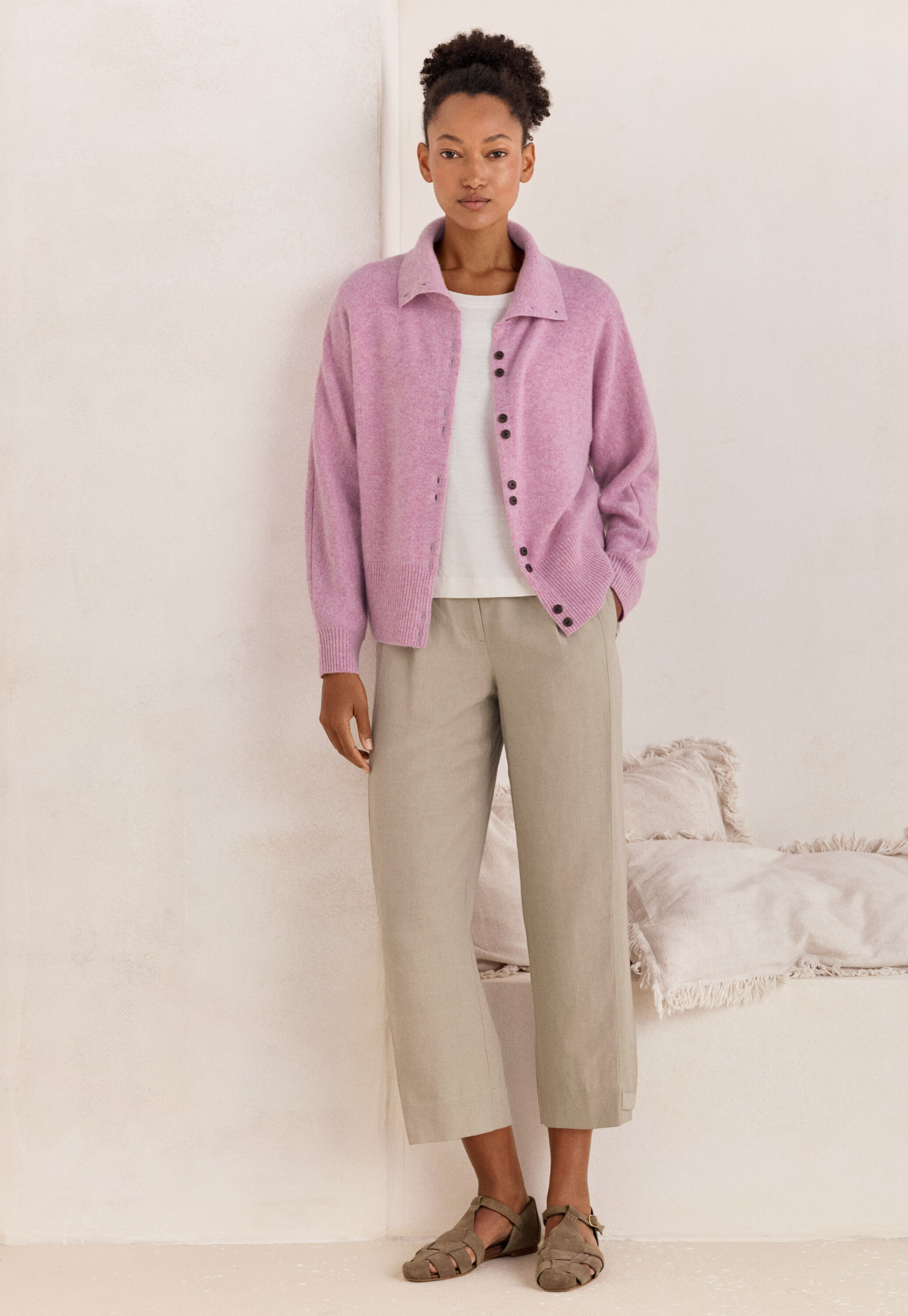 Side-panel trousers, Soft birch, large