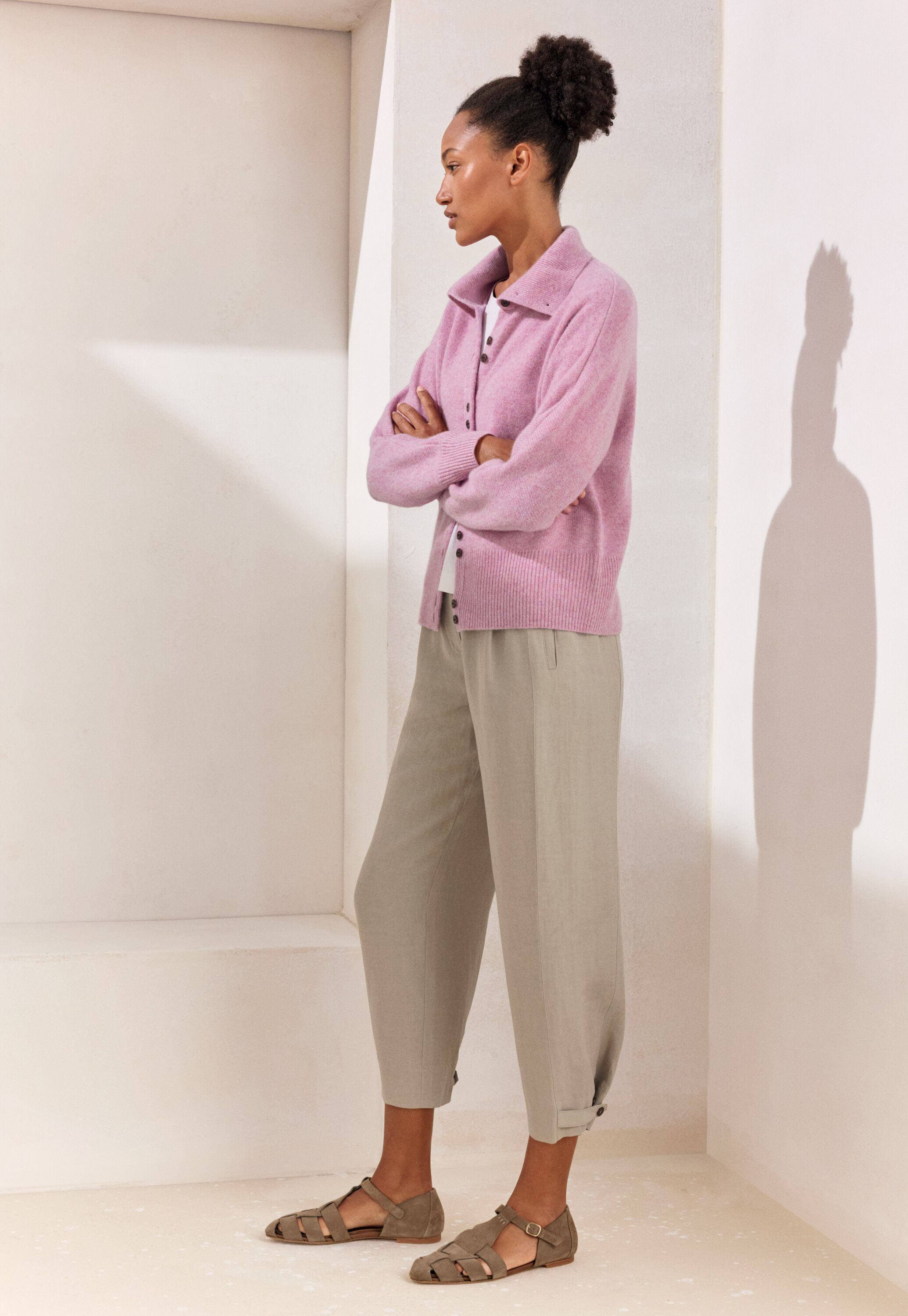 Side-panel trousers, Soft birch, large
