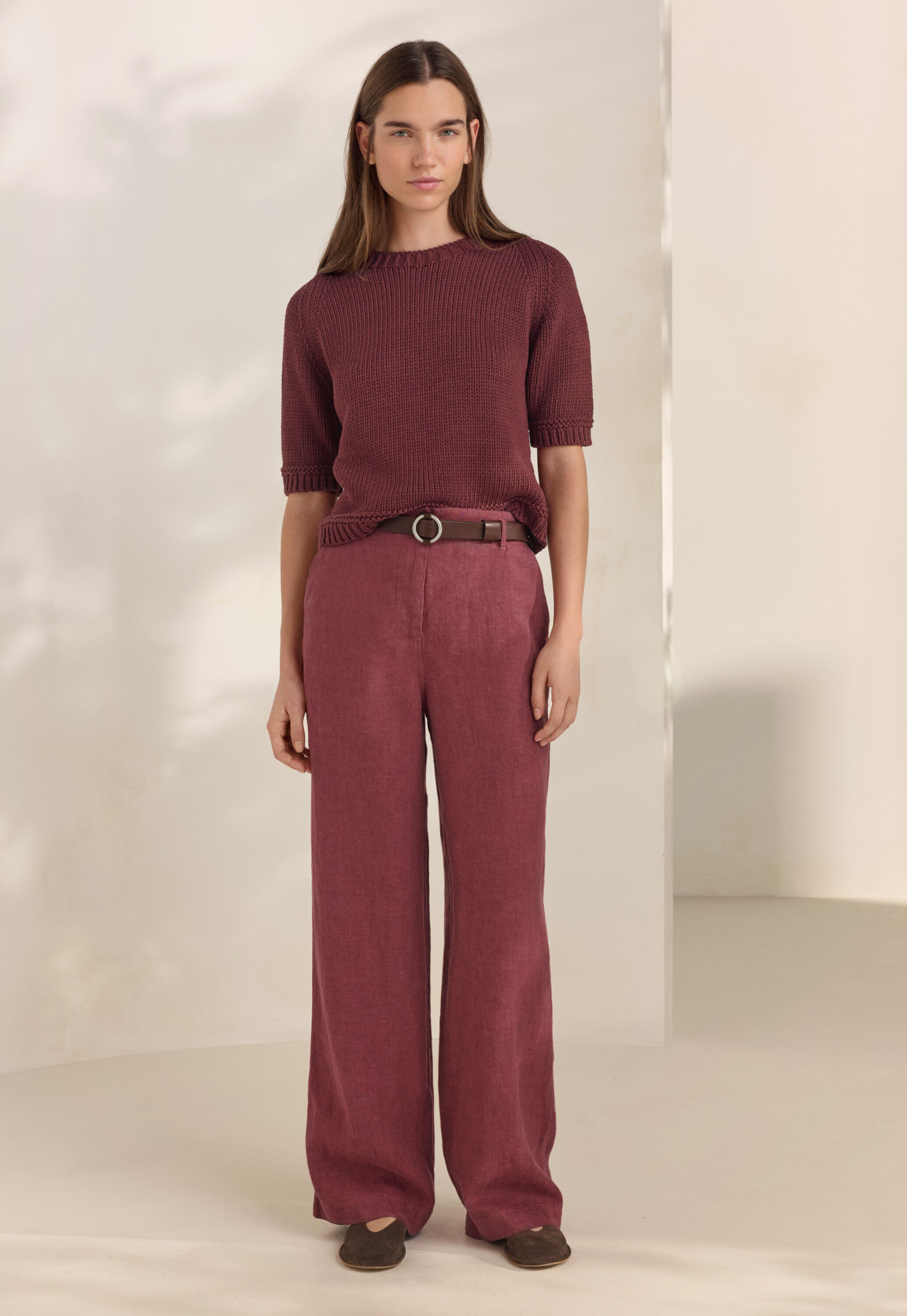 Relaxed straight-leg trousers