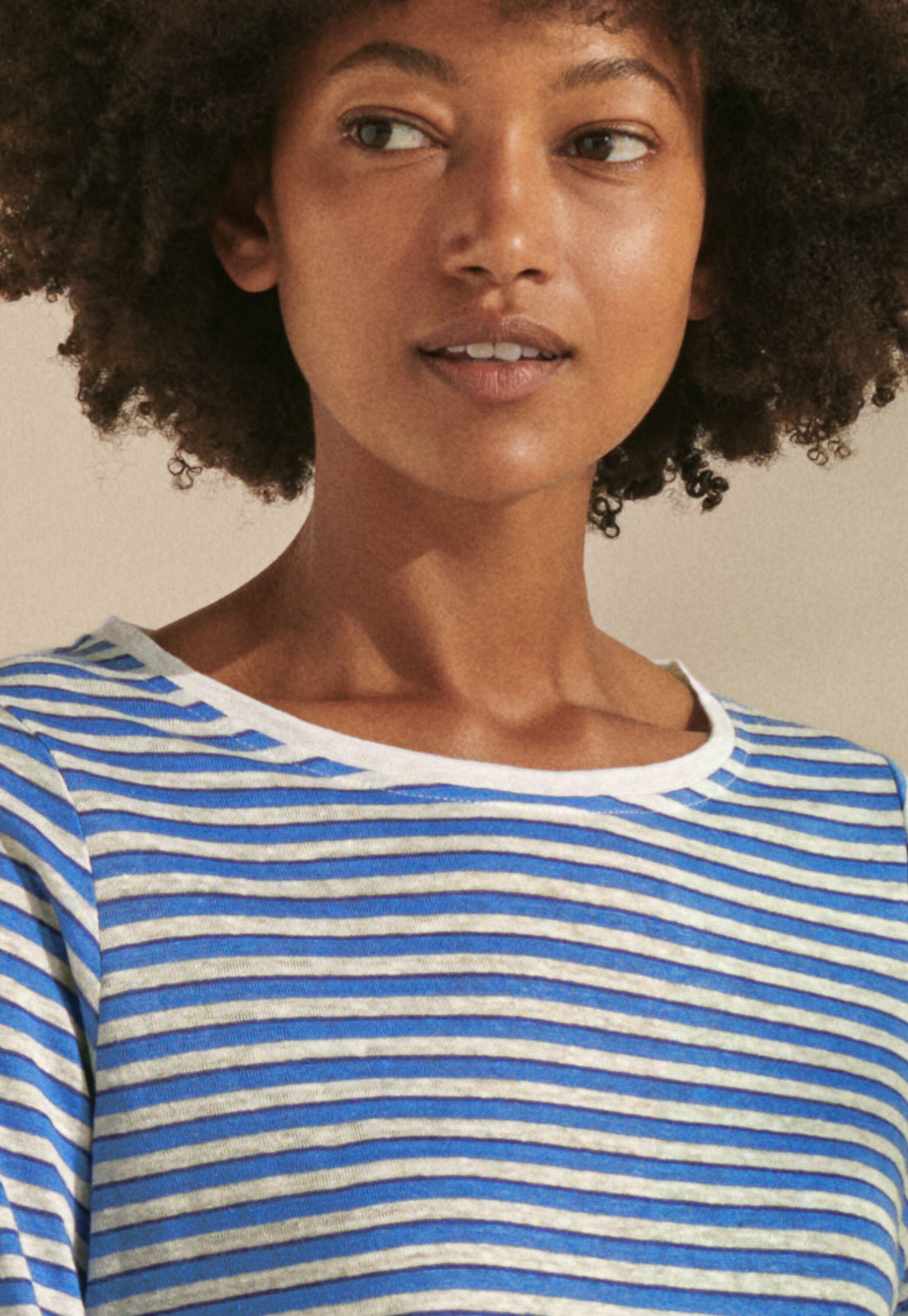 Striped jersey top