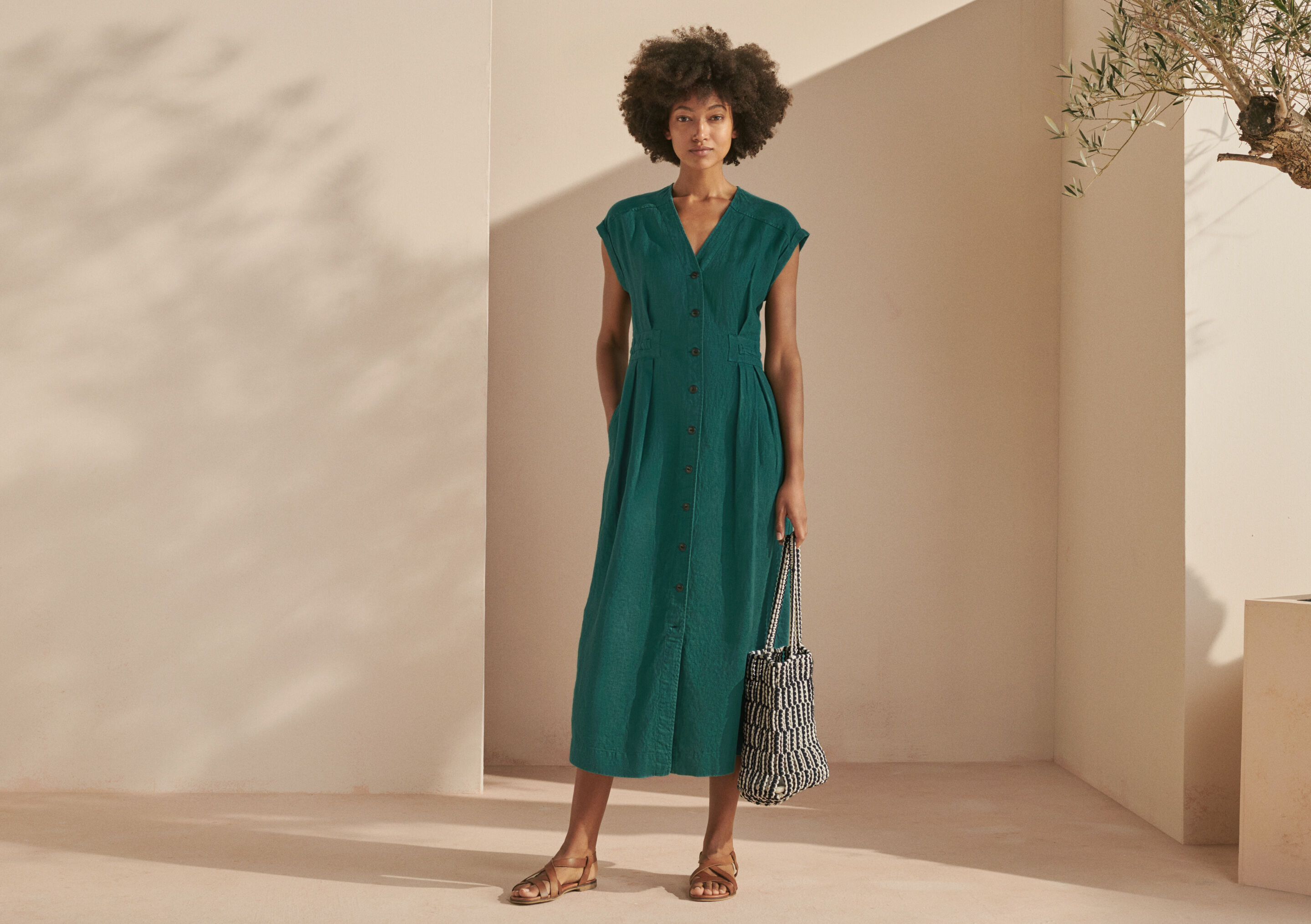 Button-through dress