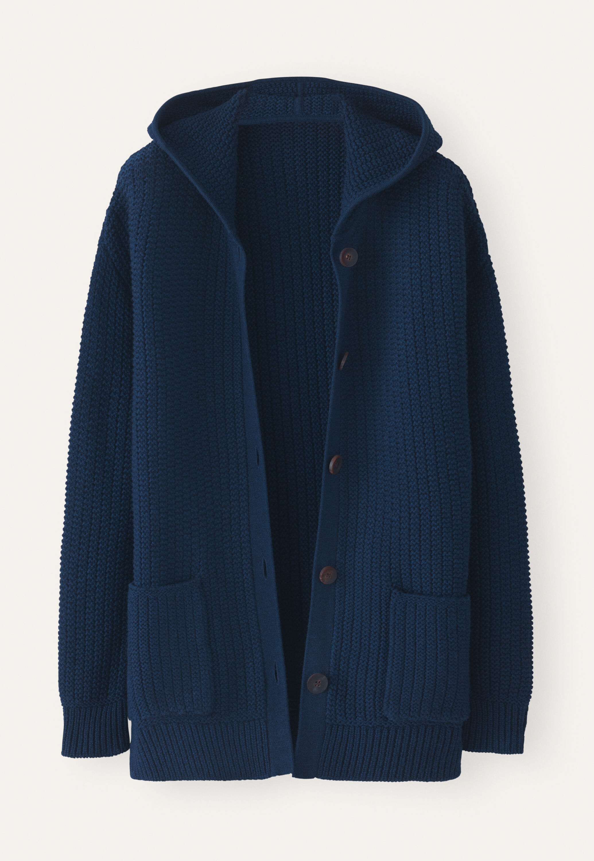 Knitted hooded jacket