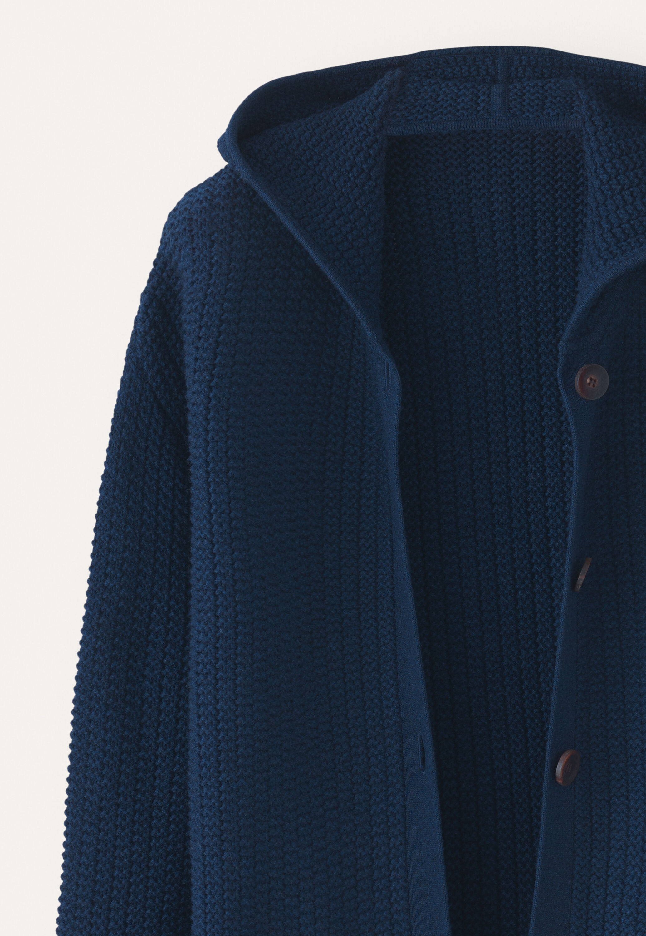 Knitted hooded jacket