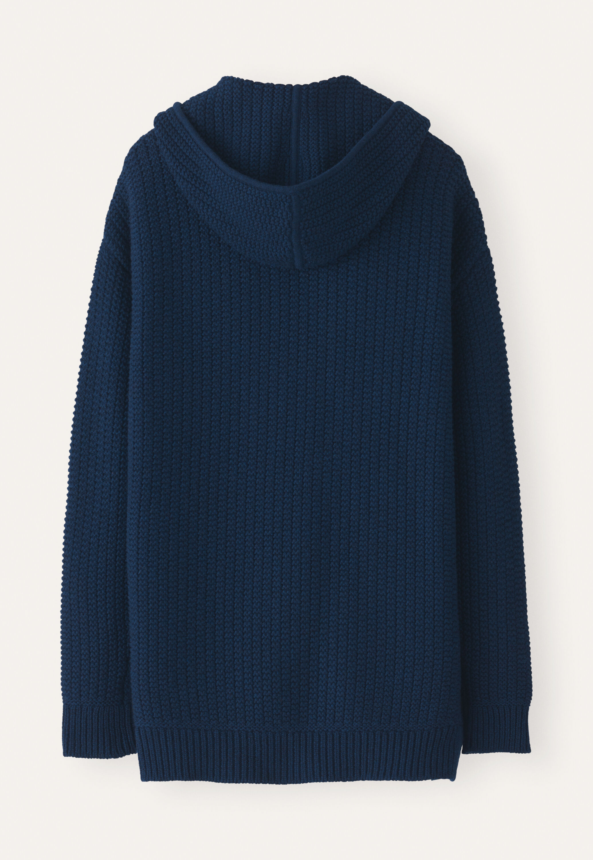 Knitted hooded jacket