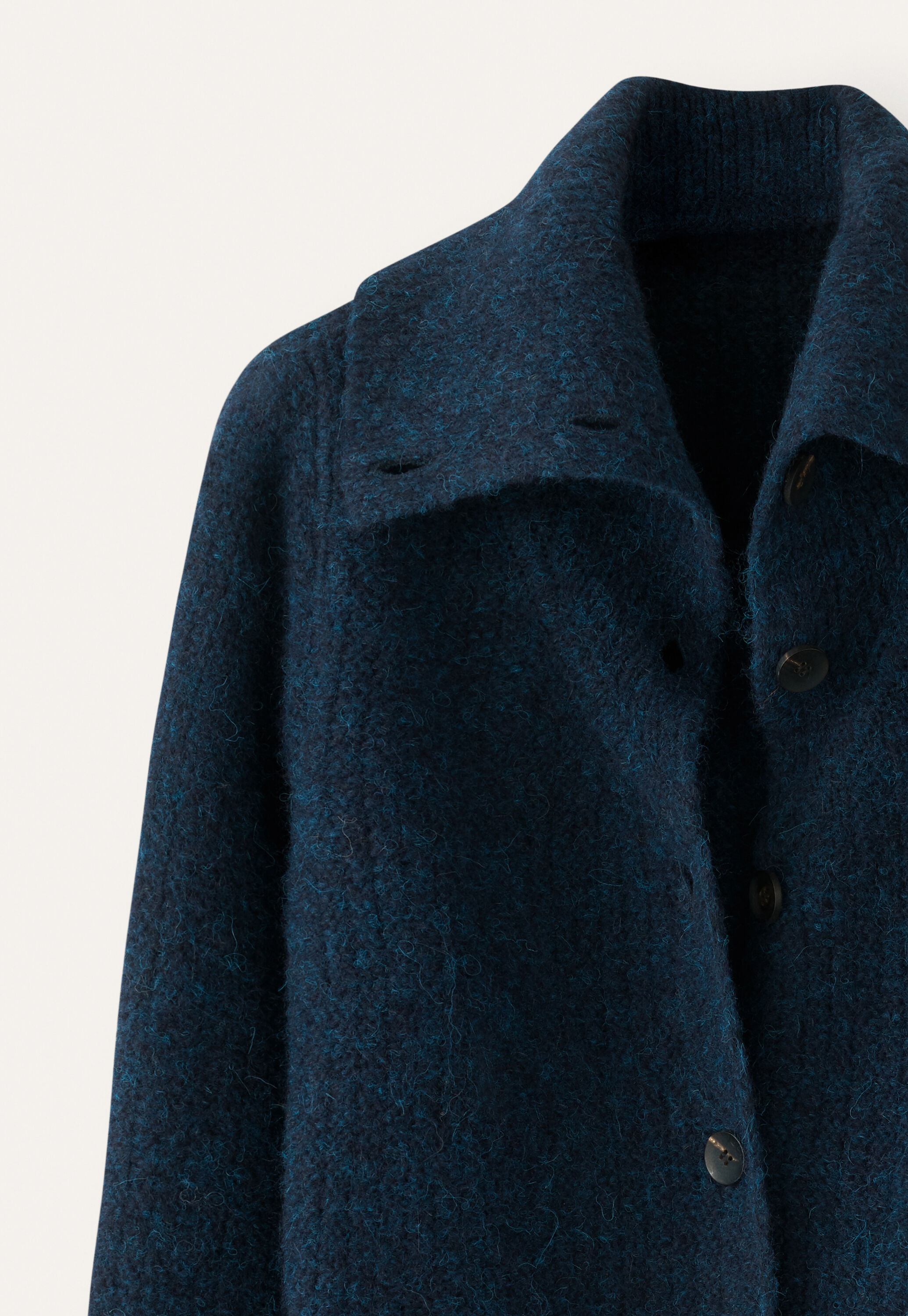 Funnel-neck cardigan