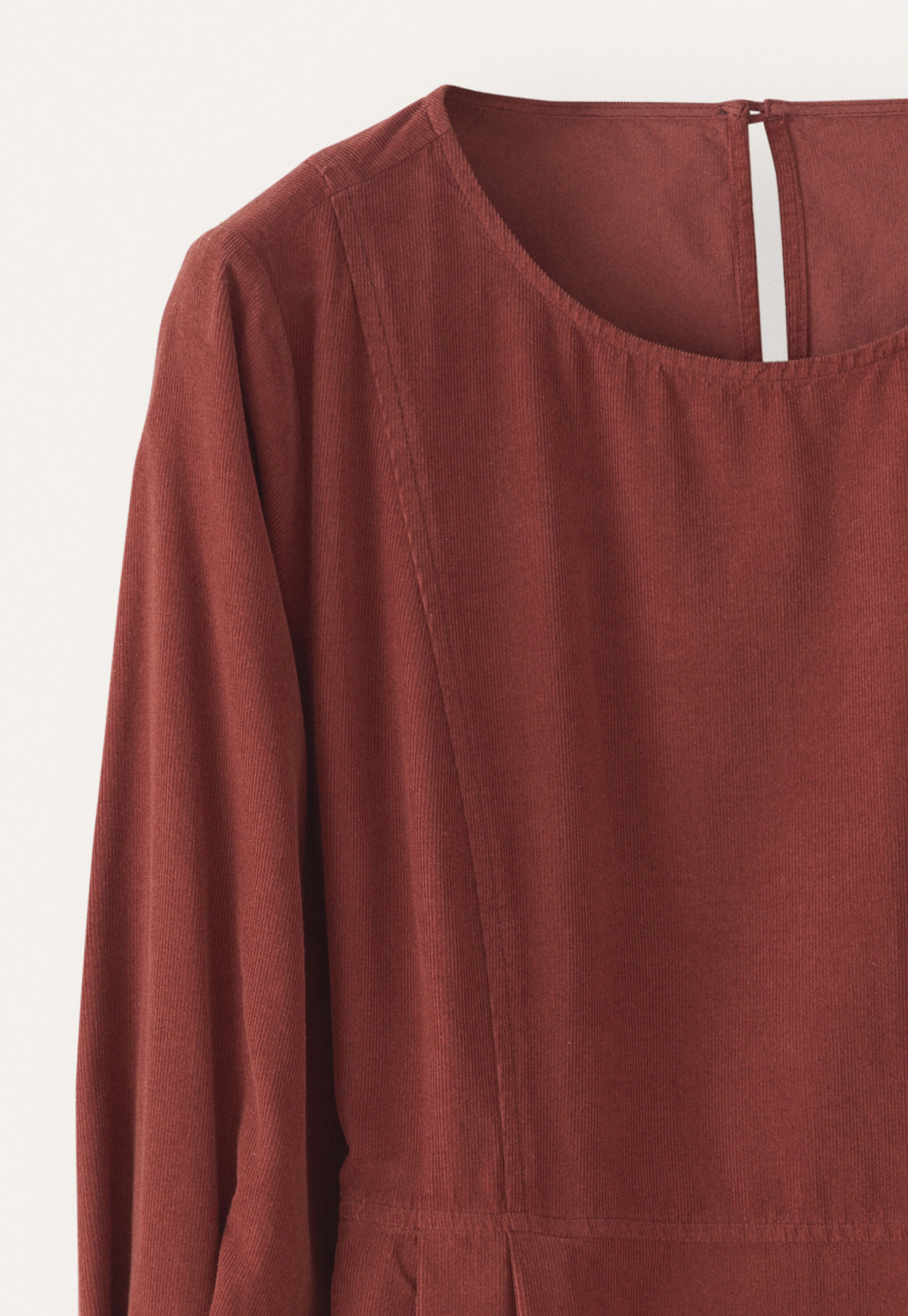 Pleat-front dress