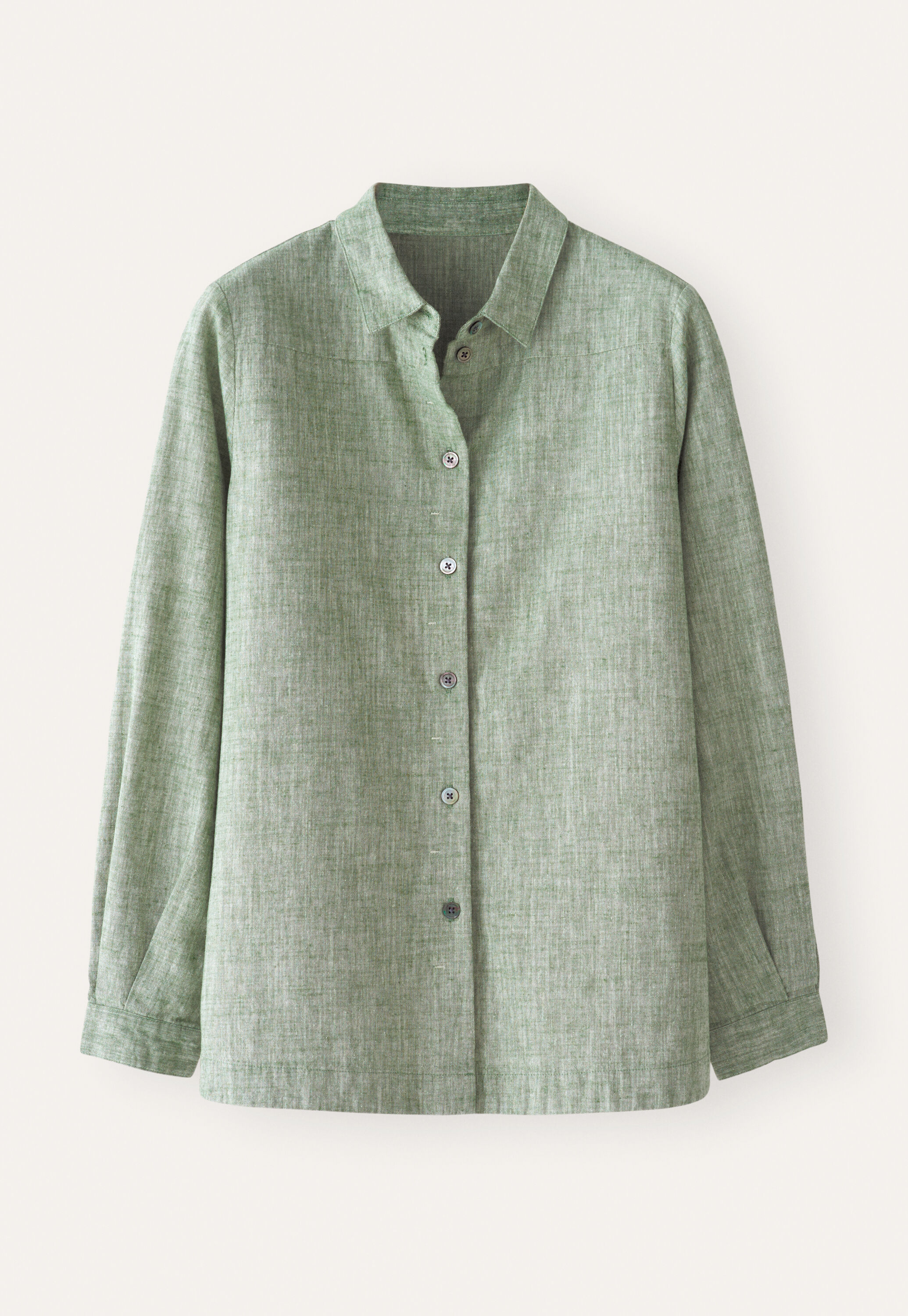 Curved hem overshirt