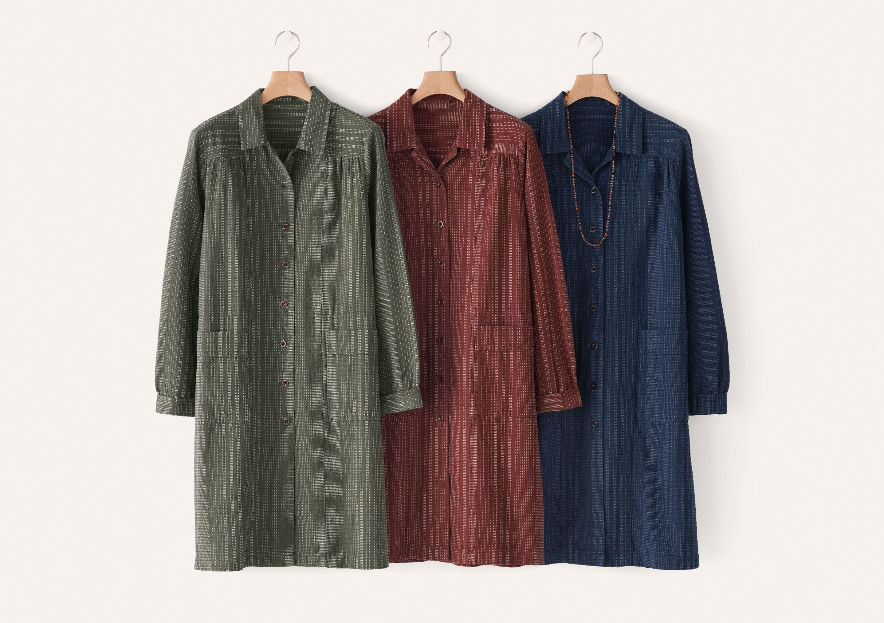 Striped shirtdress