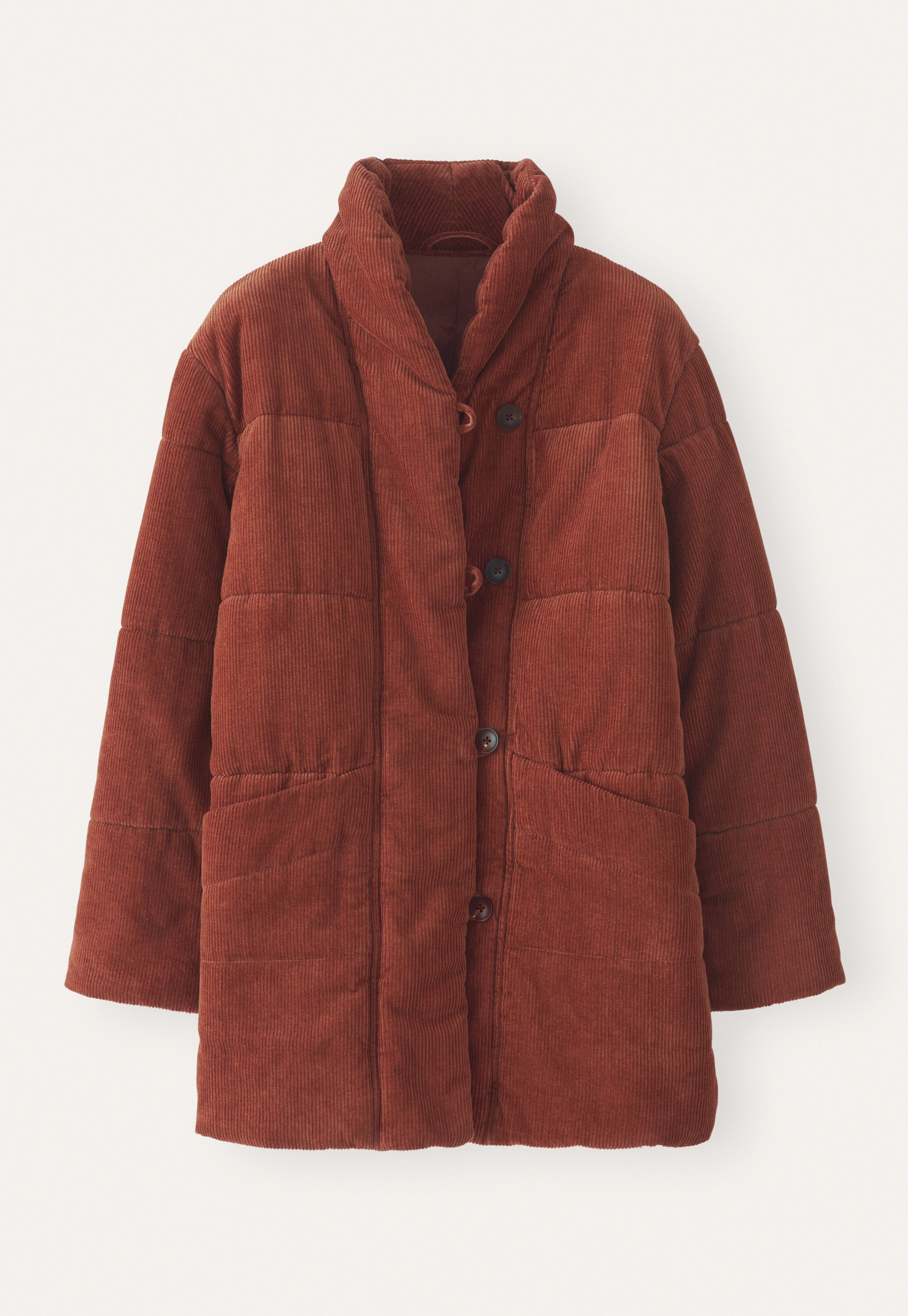 Padded shawl-collar coat, Chilli, large