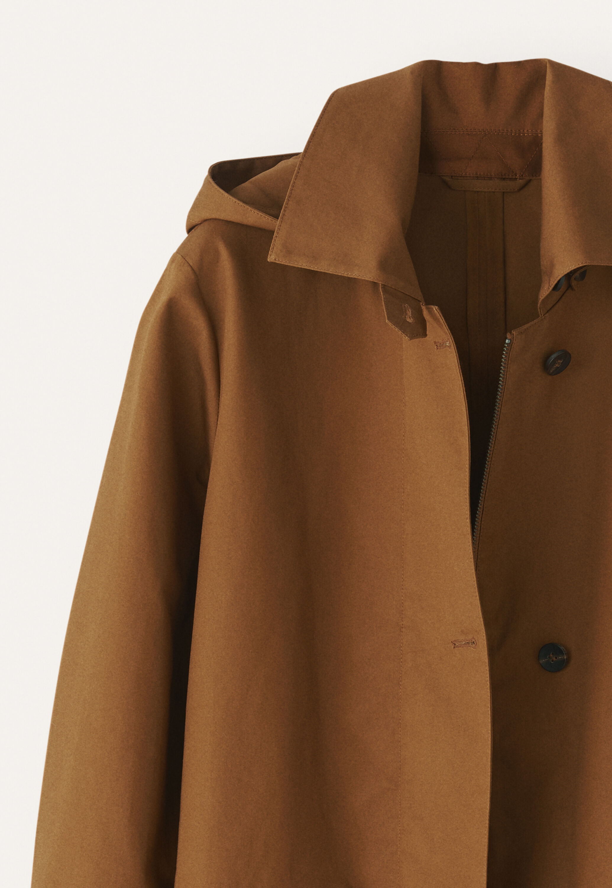 Hooded trench coat
