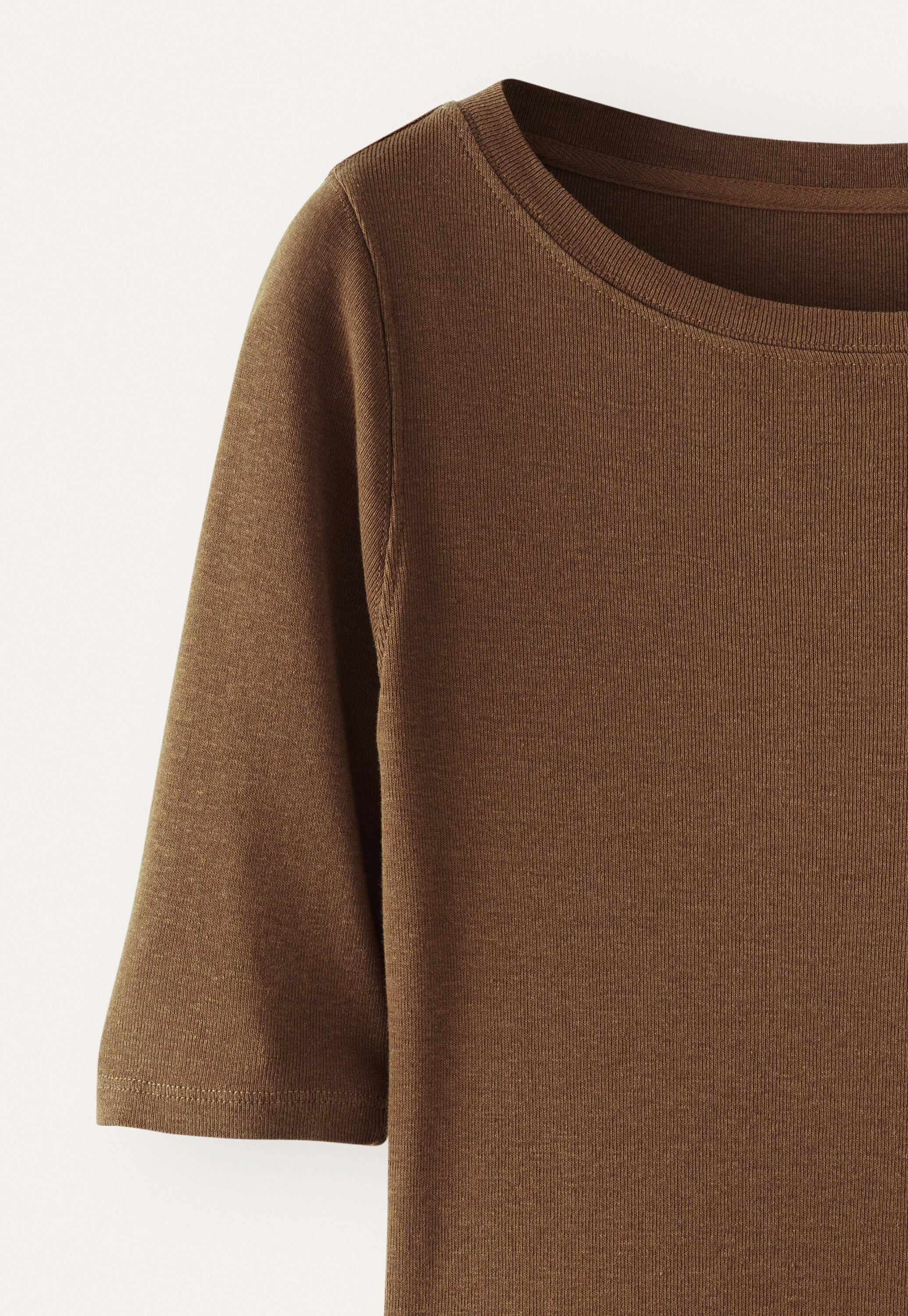 Ribbed jersey top