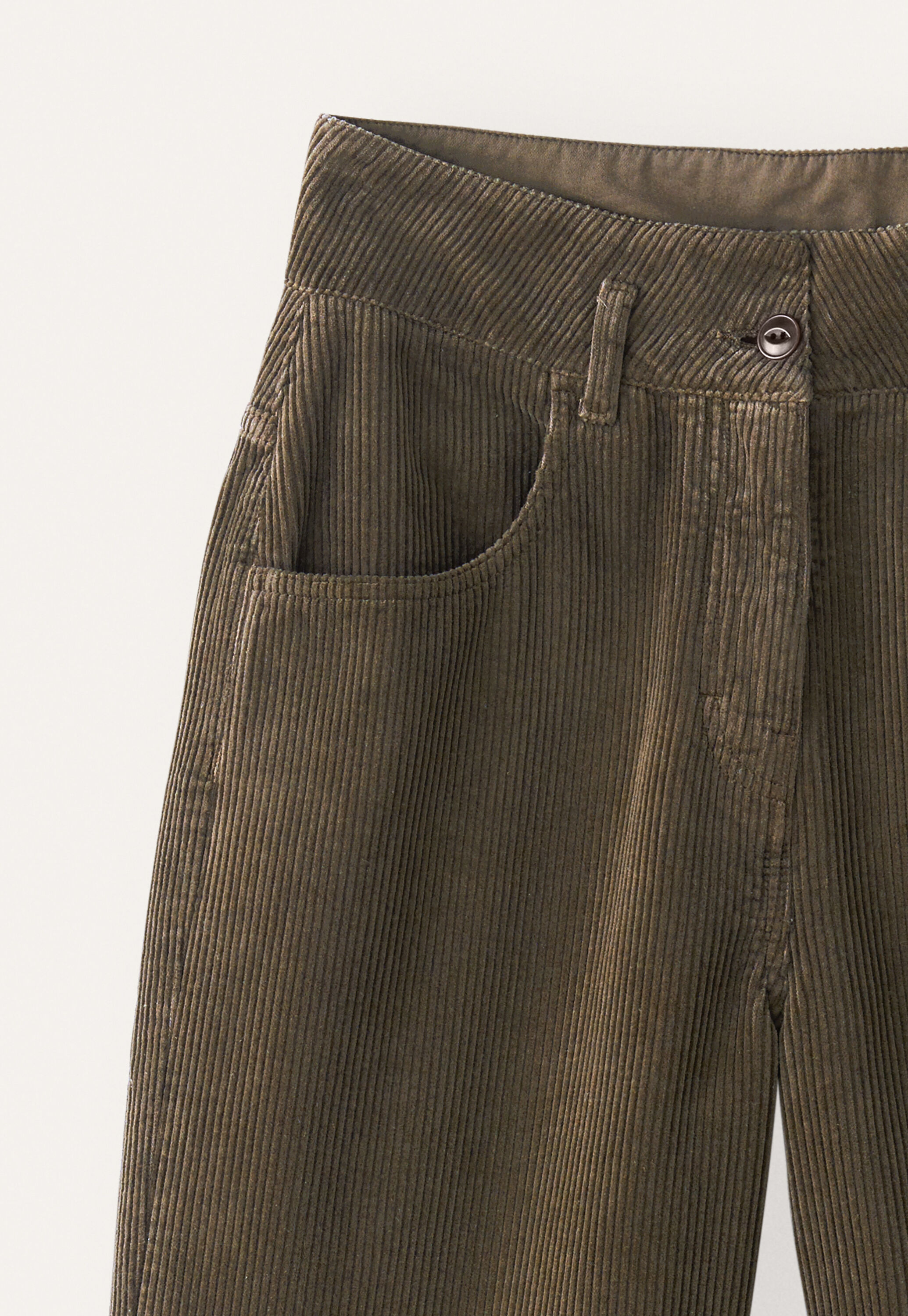 Straight-leg cord trouser