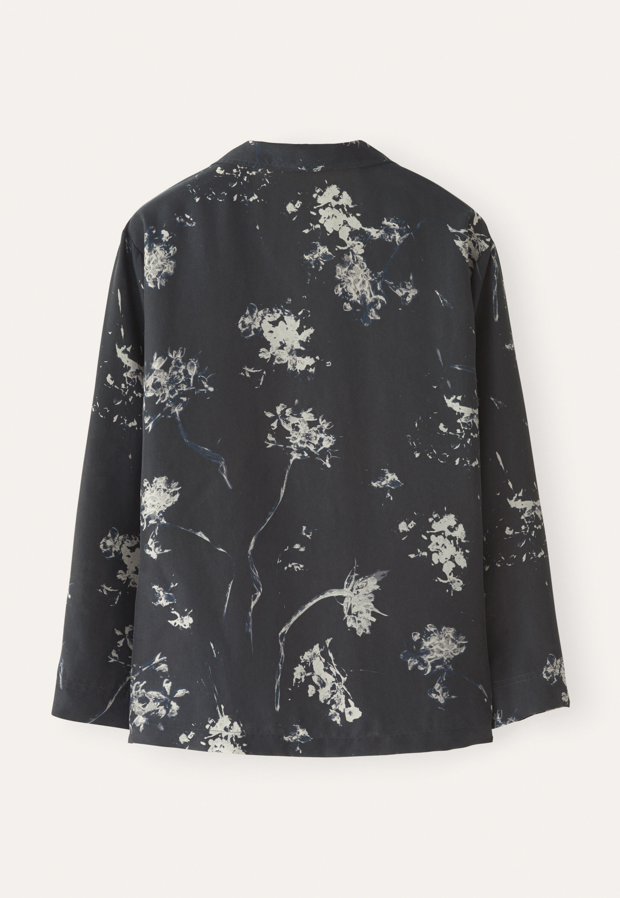 Printed silk pyjamas, Soft midnight, large