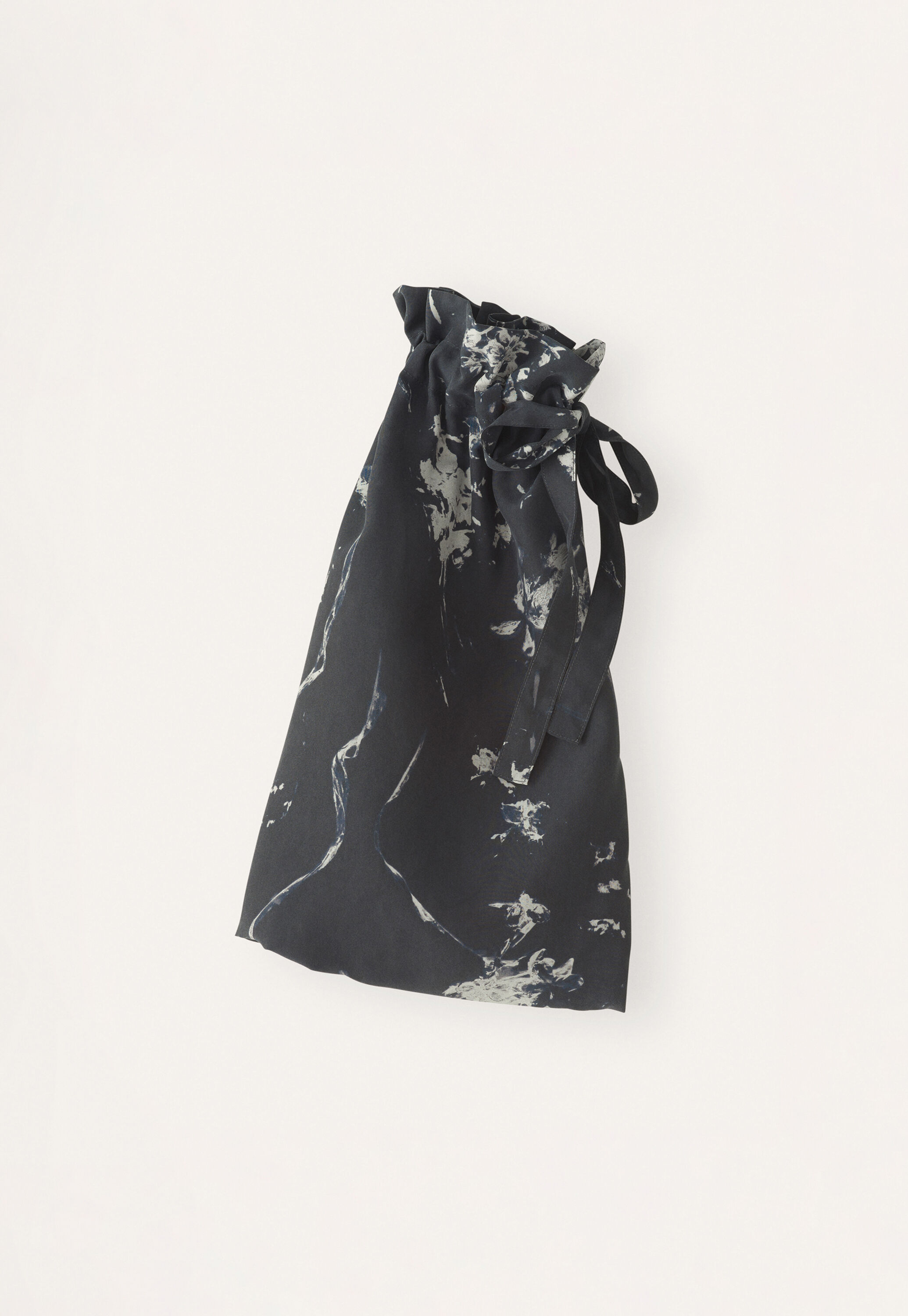 Printed silk pyjamas, Soft midnight, large
