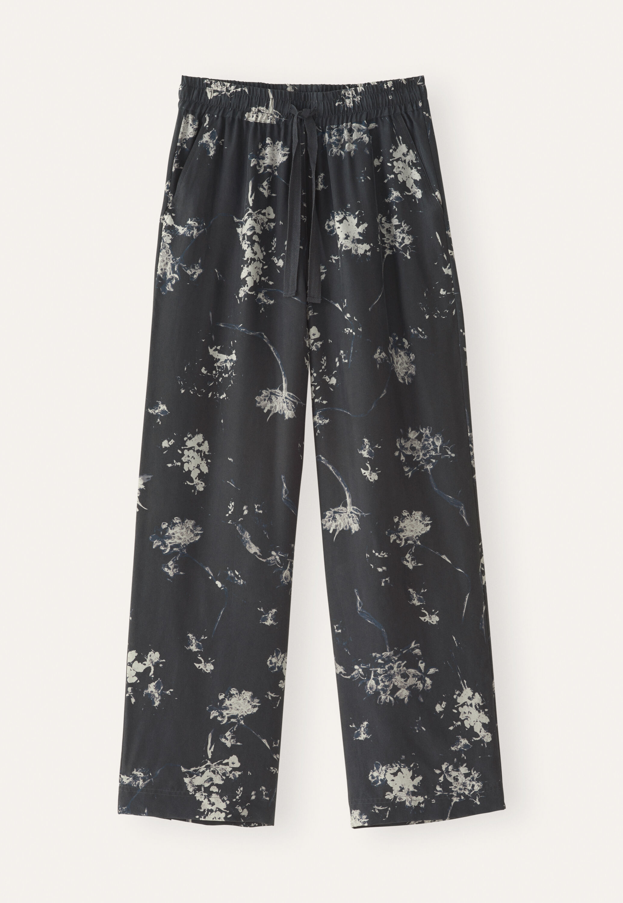 Printed silk pyjamas, Soft midnight, large