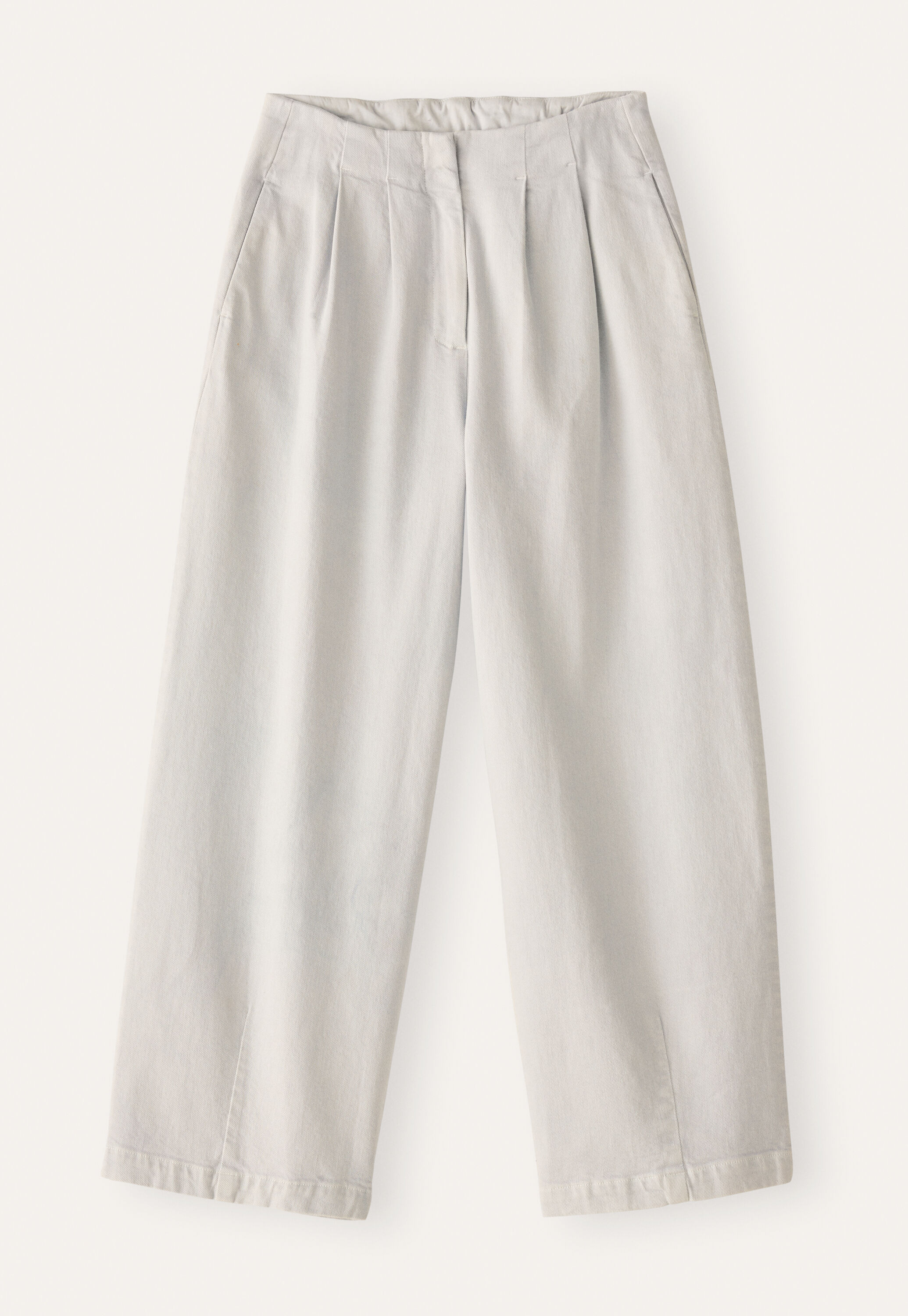 Pleat-front cropped trousers