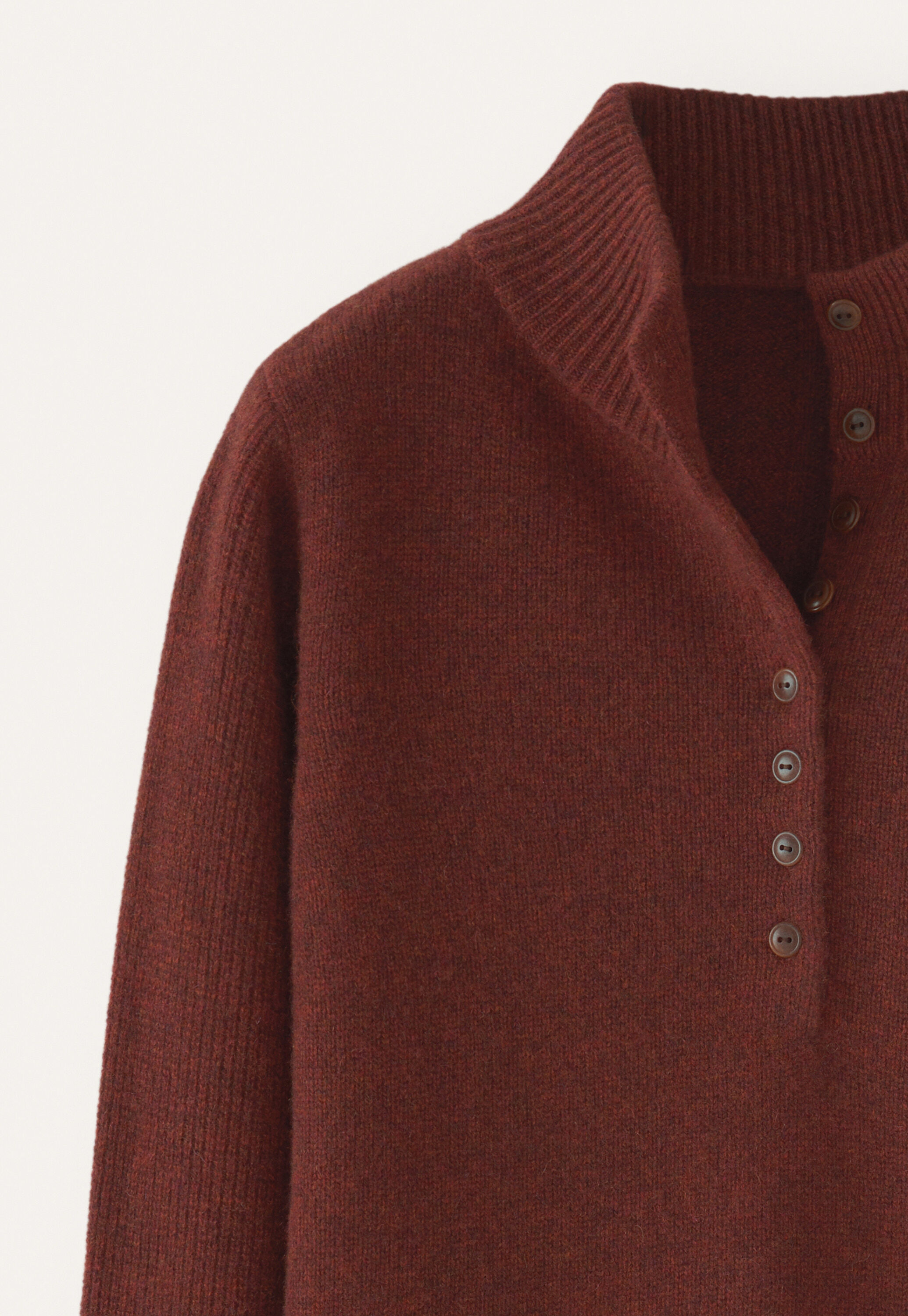 Buttoned-neck sweater