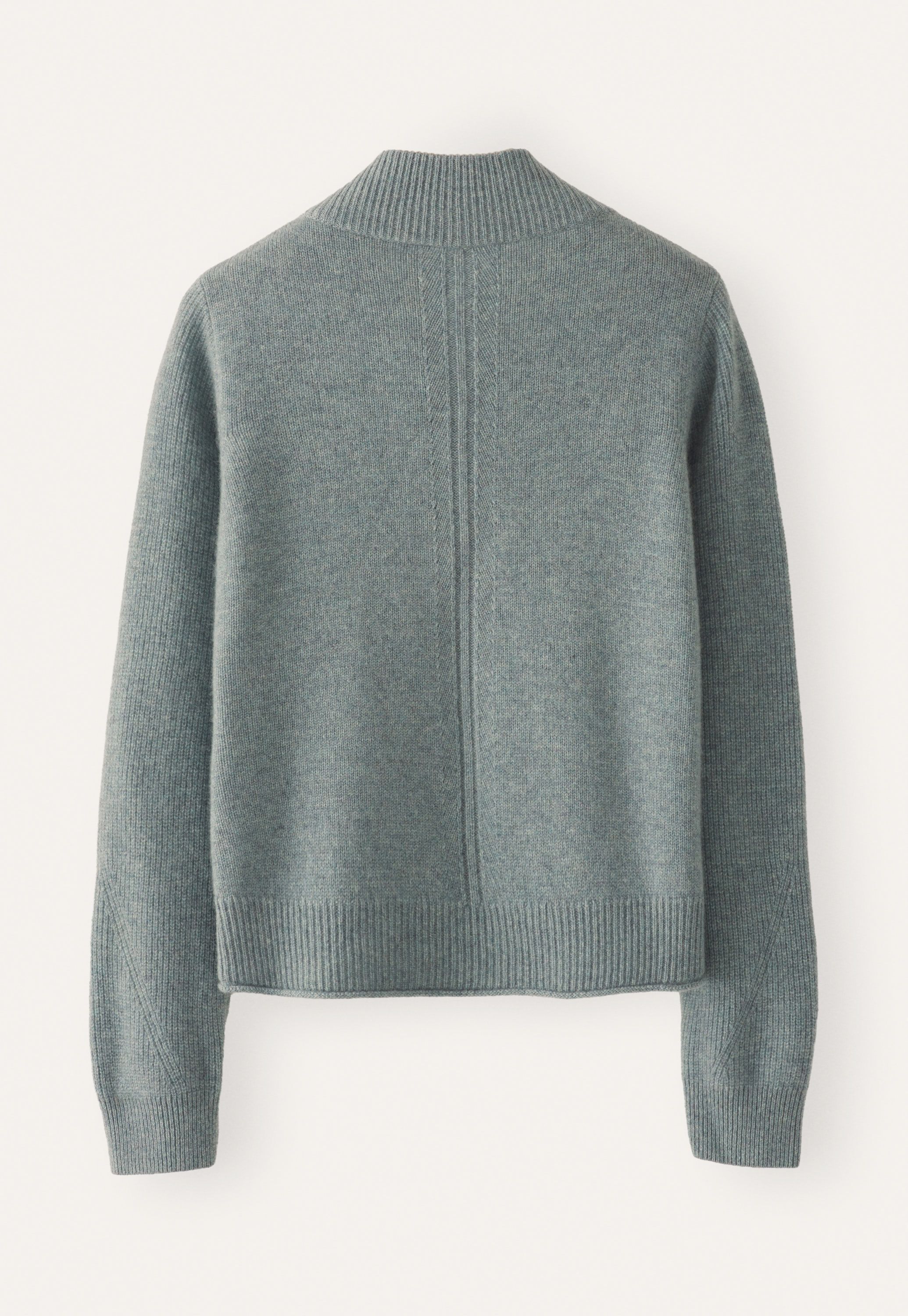 Buttoned-neck sweater, Lagoon, large