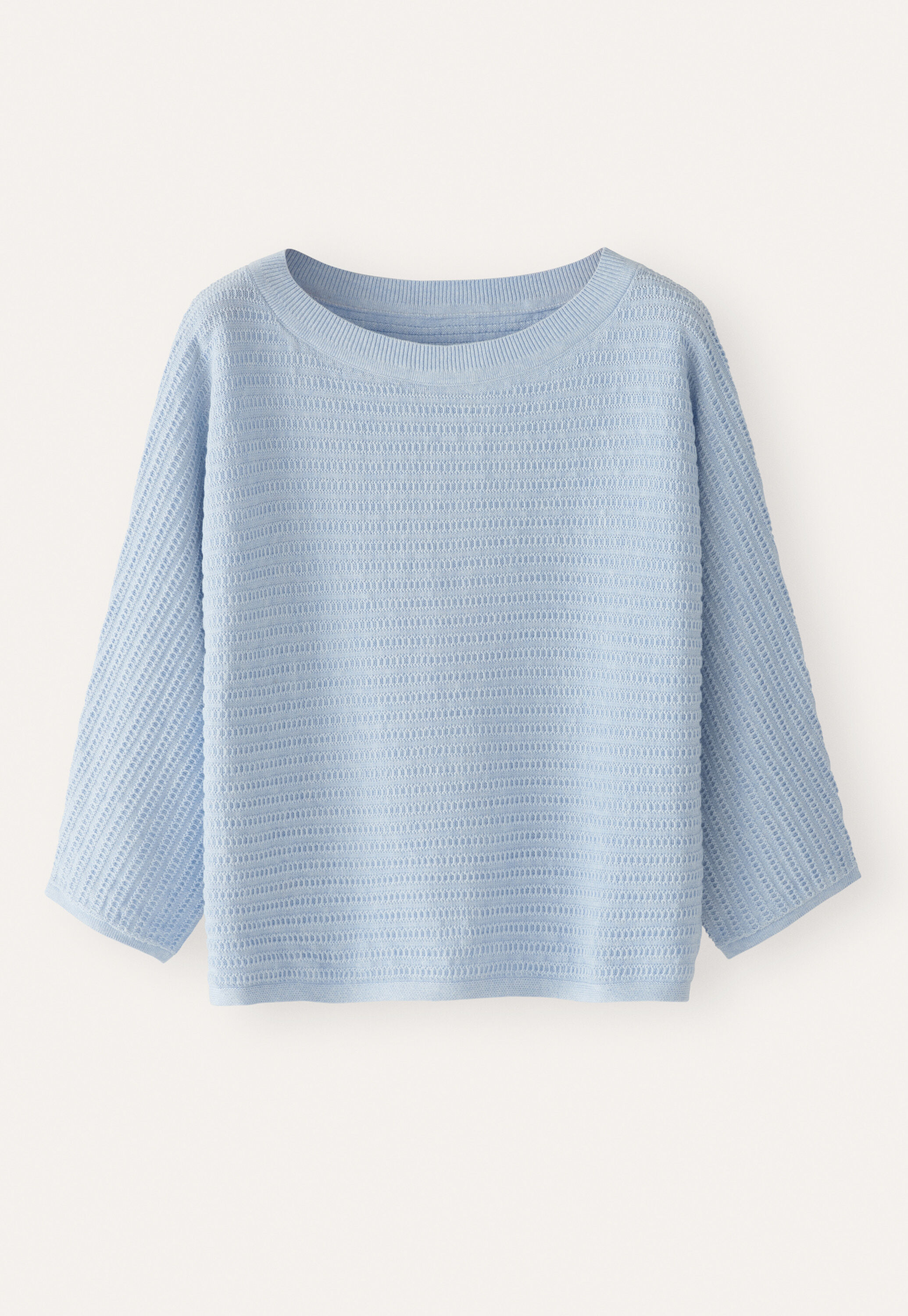 Boat-neck sweater, Chambray, large