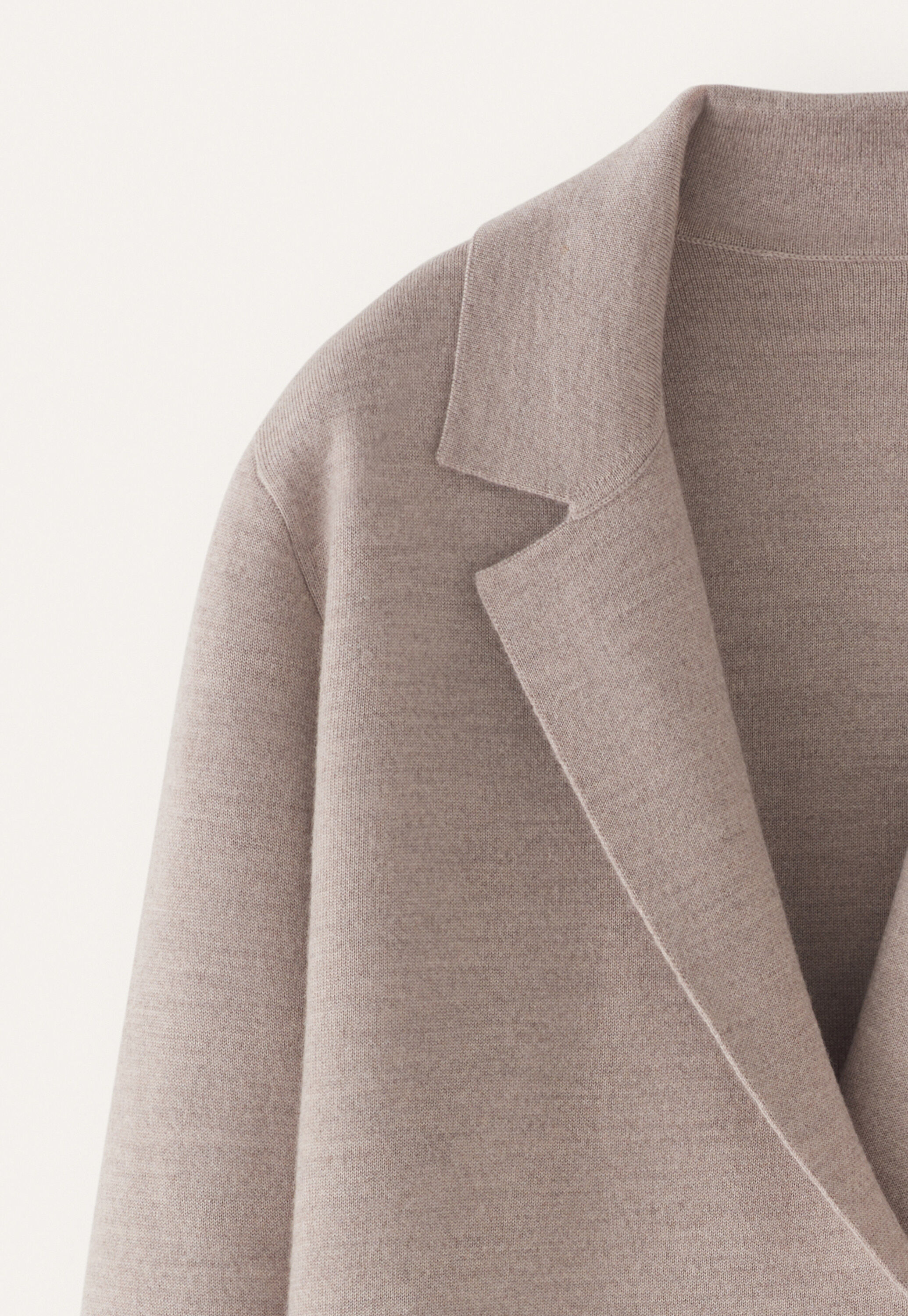 Knitted blazer, Soft taupe, large