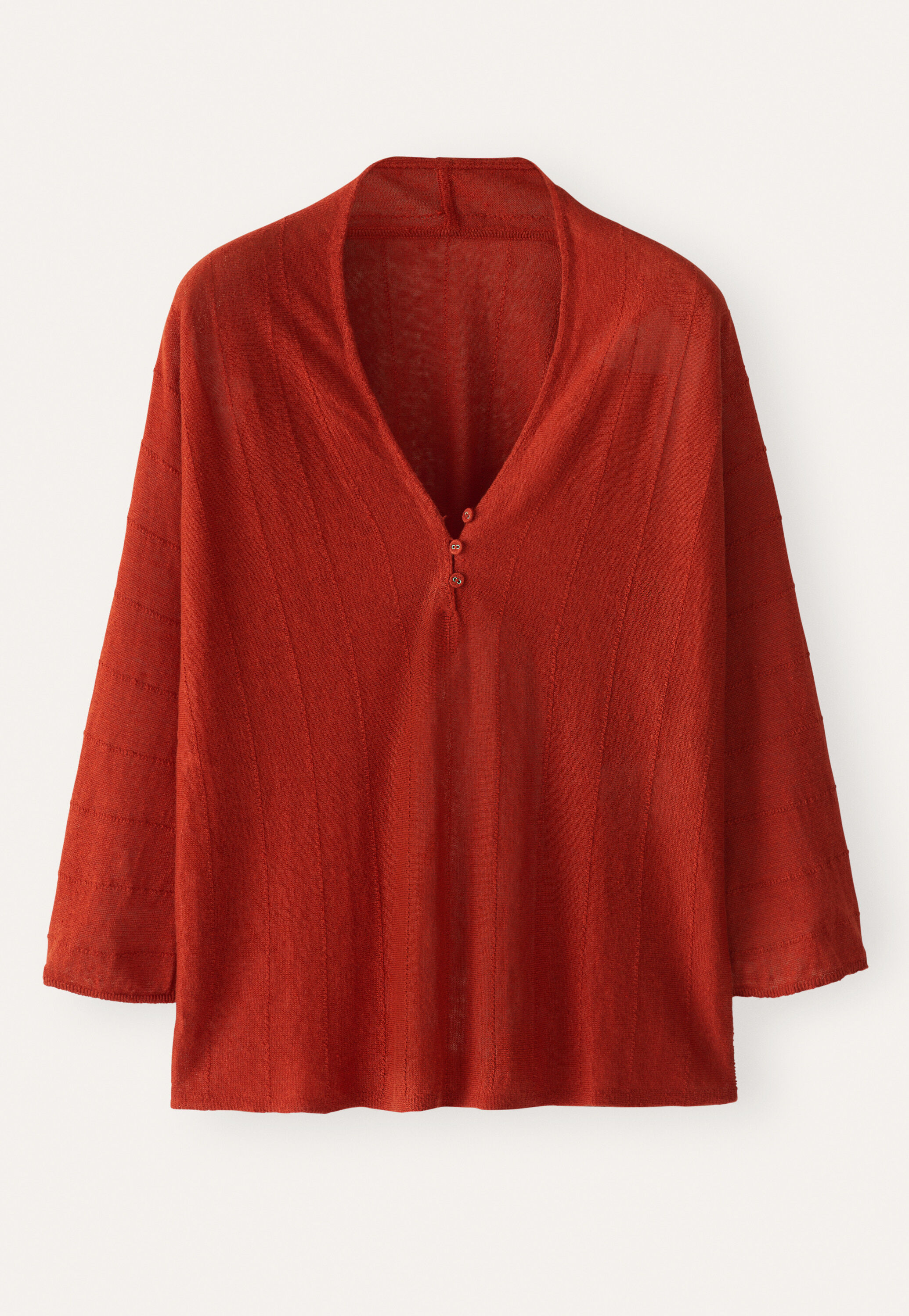 V-neck buttoned sweater