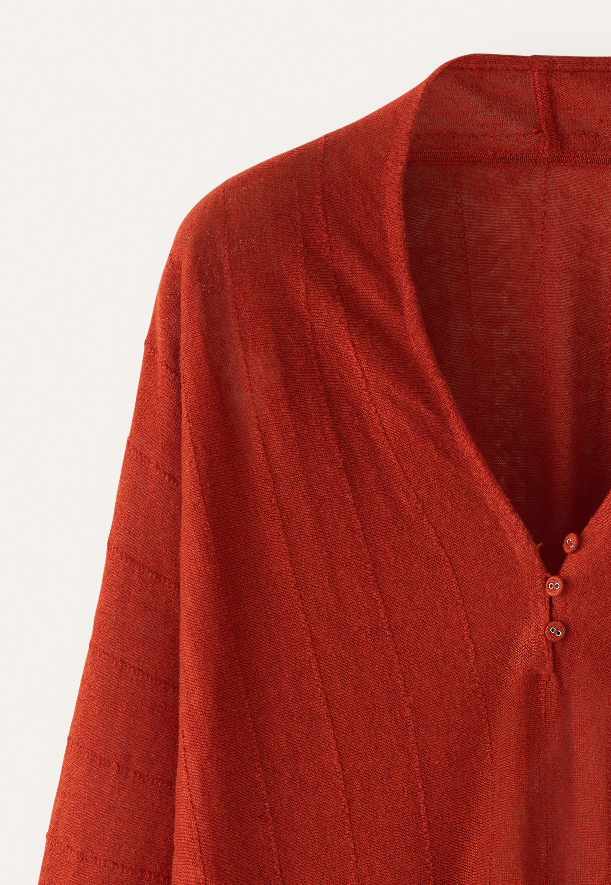 V-neck buttoned sweater