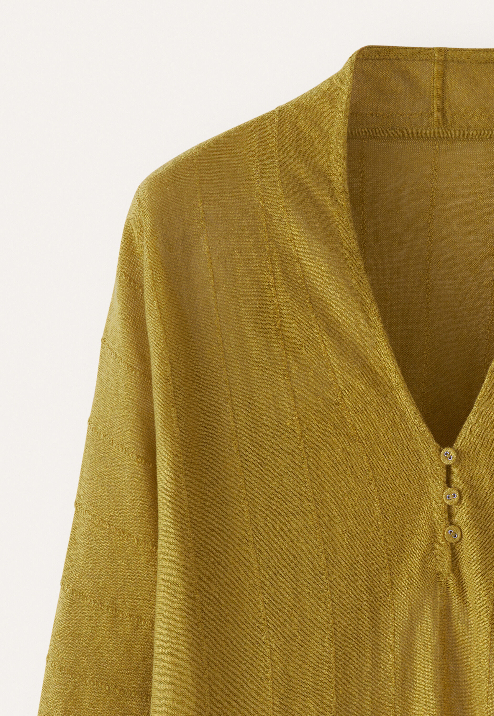V-neck buttoned sweater