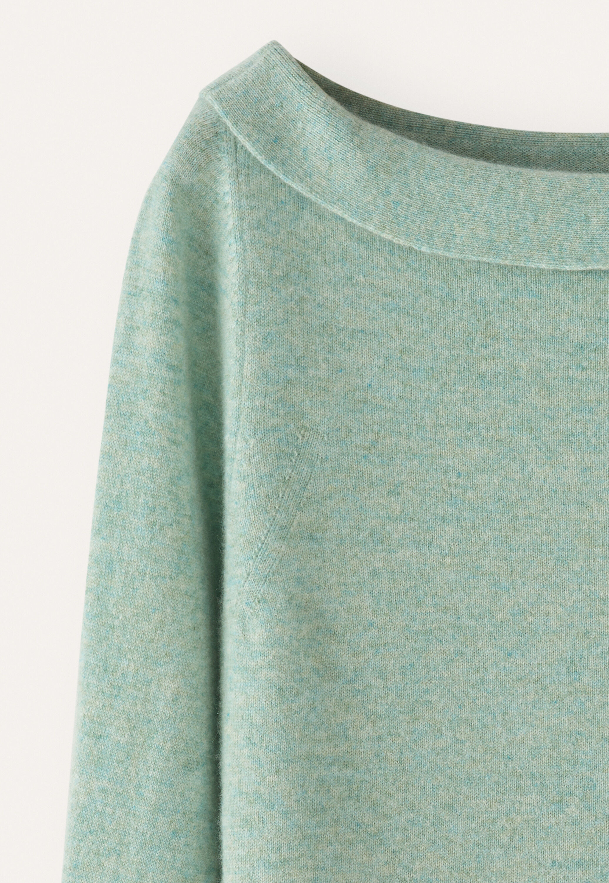 Turn-over boat-neck sweater