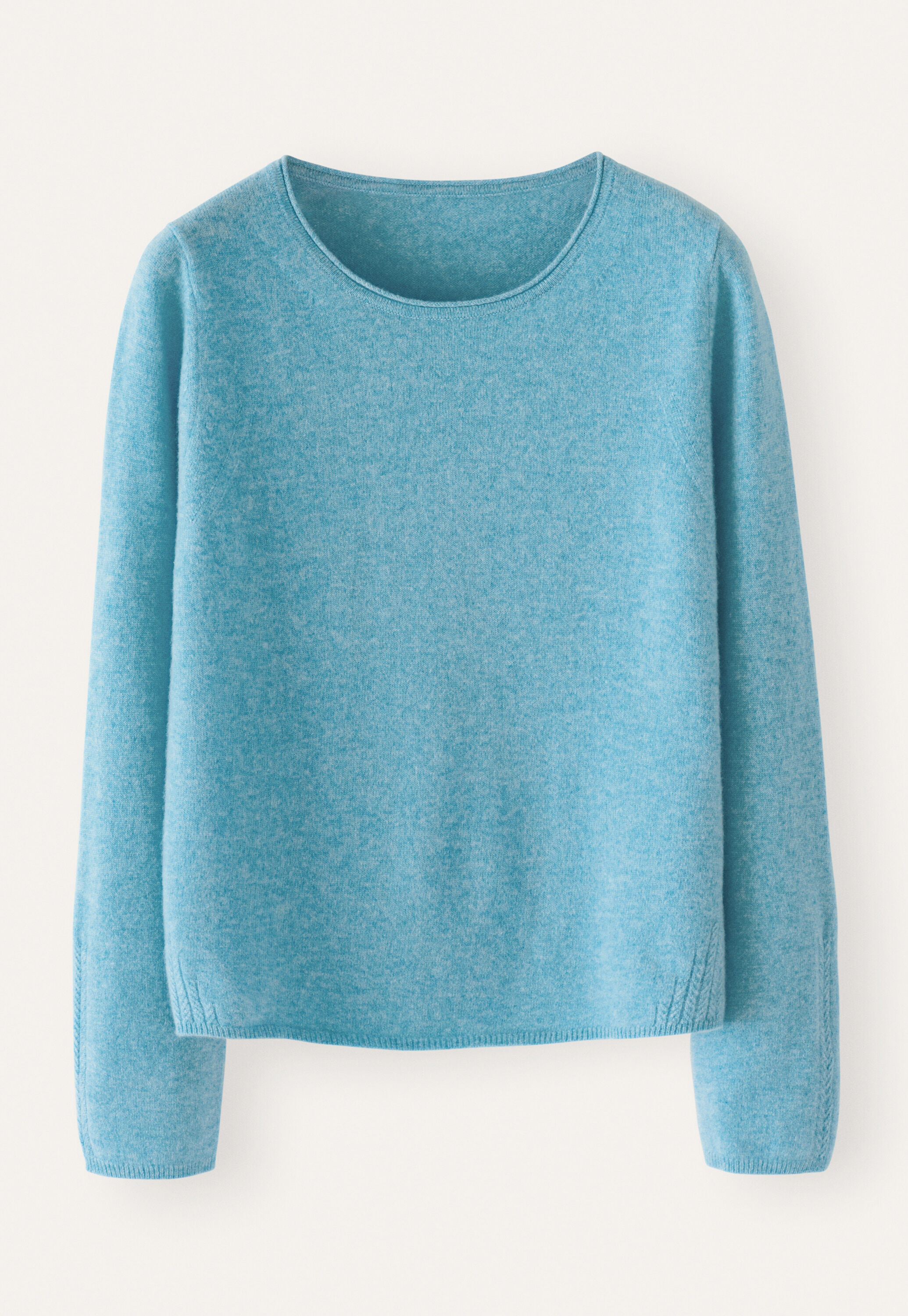 Crew-neck sweater, Soft peacock, large