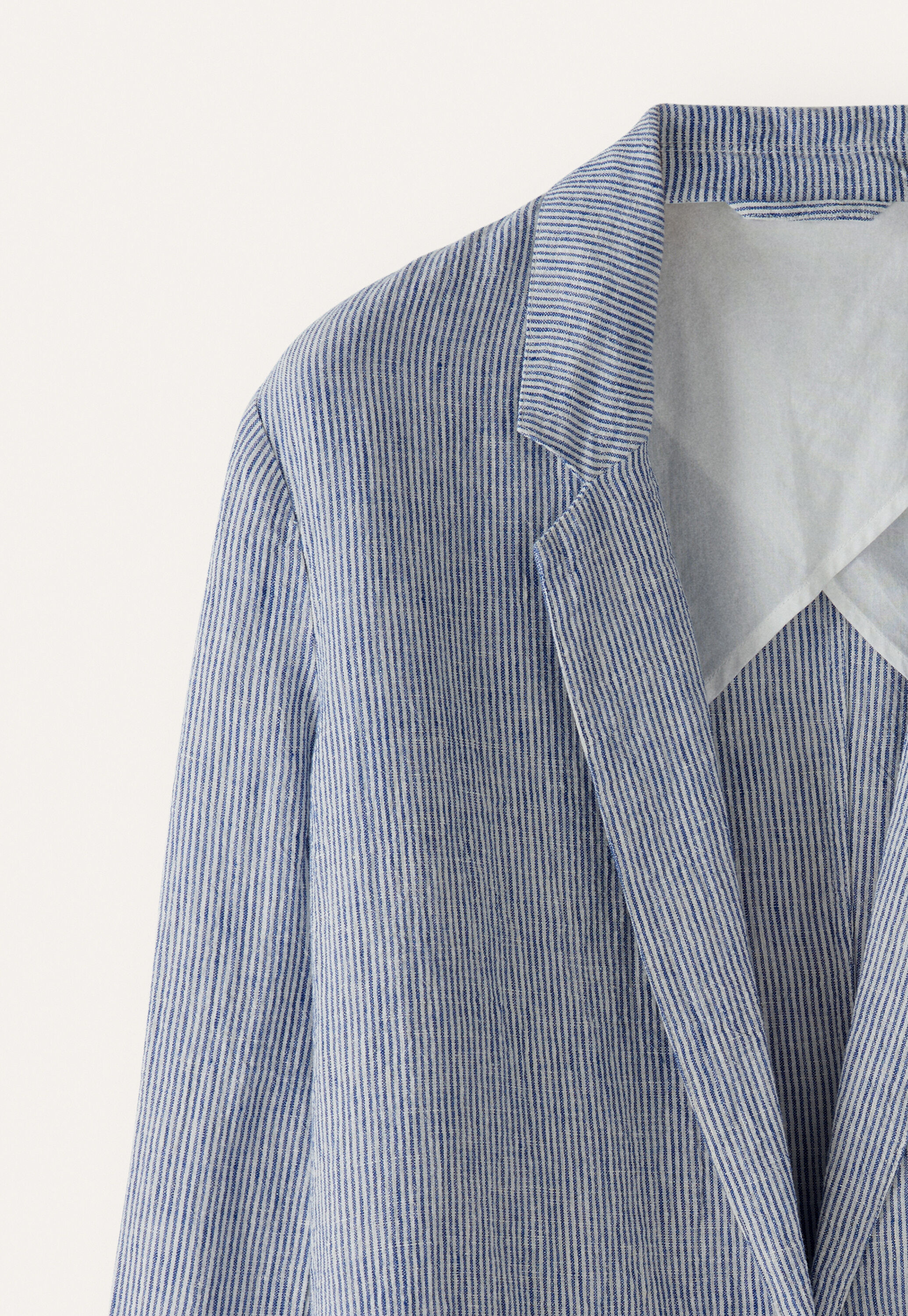 Long jacket, Navy white, large