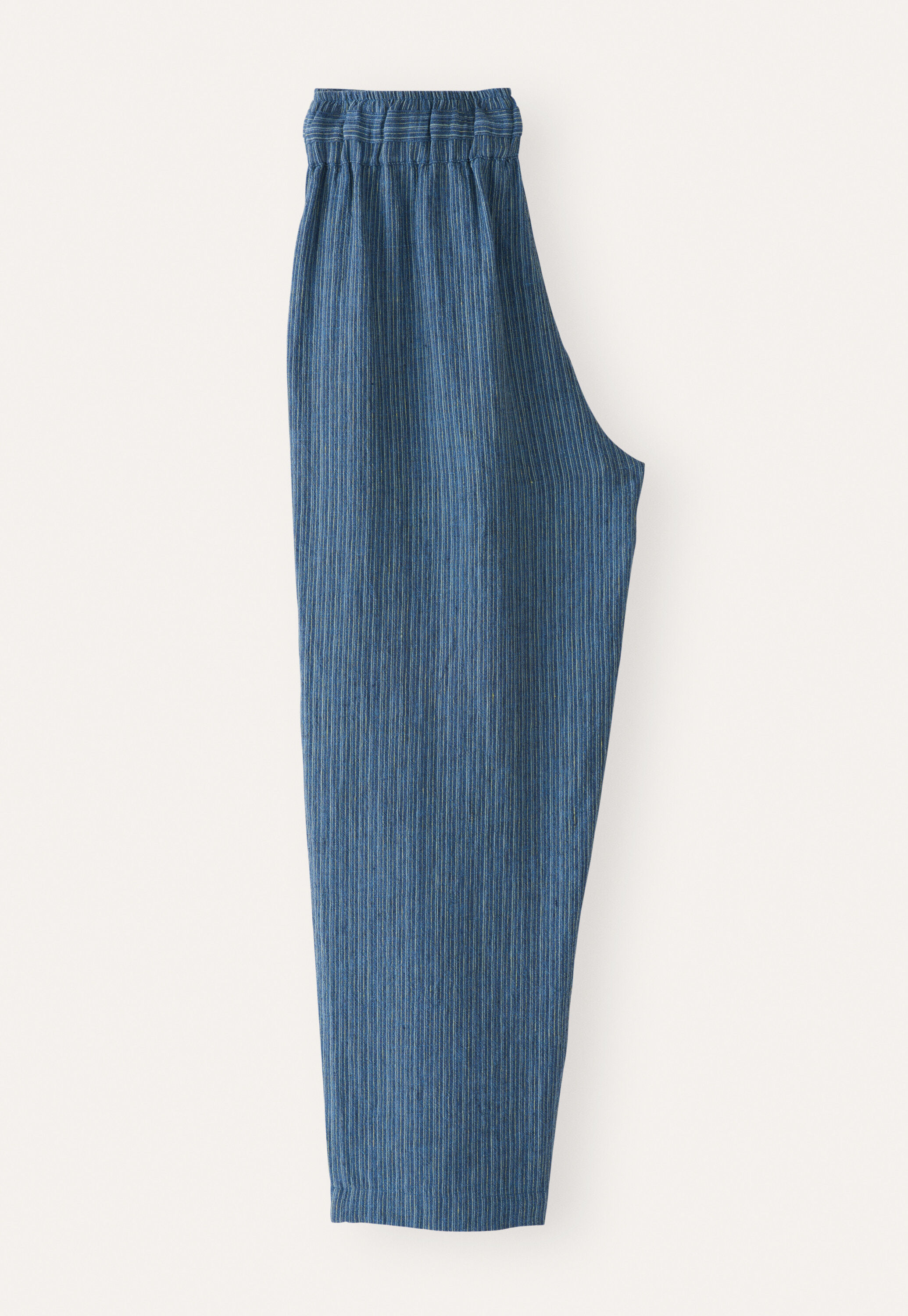 Striped pull-on trousers
