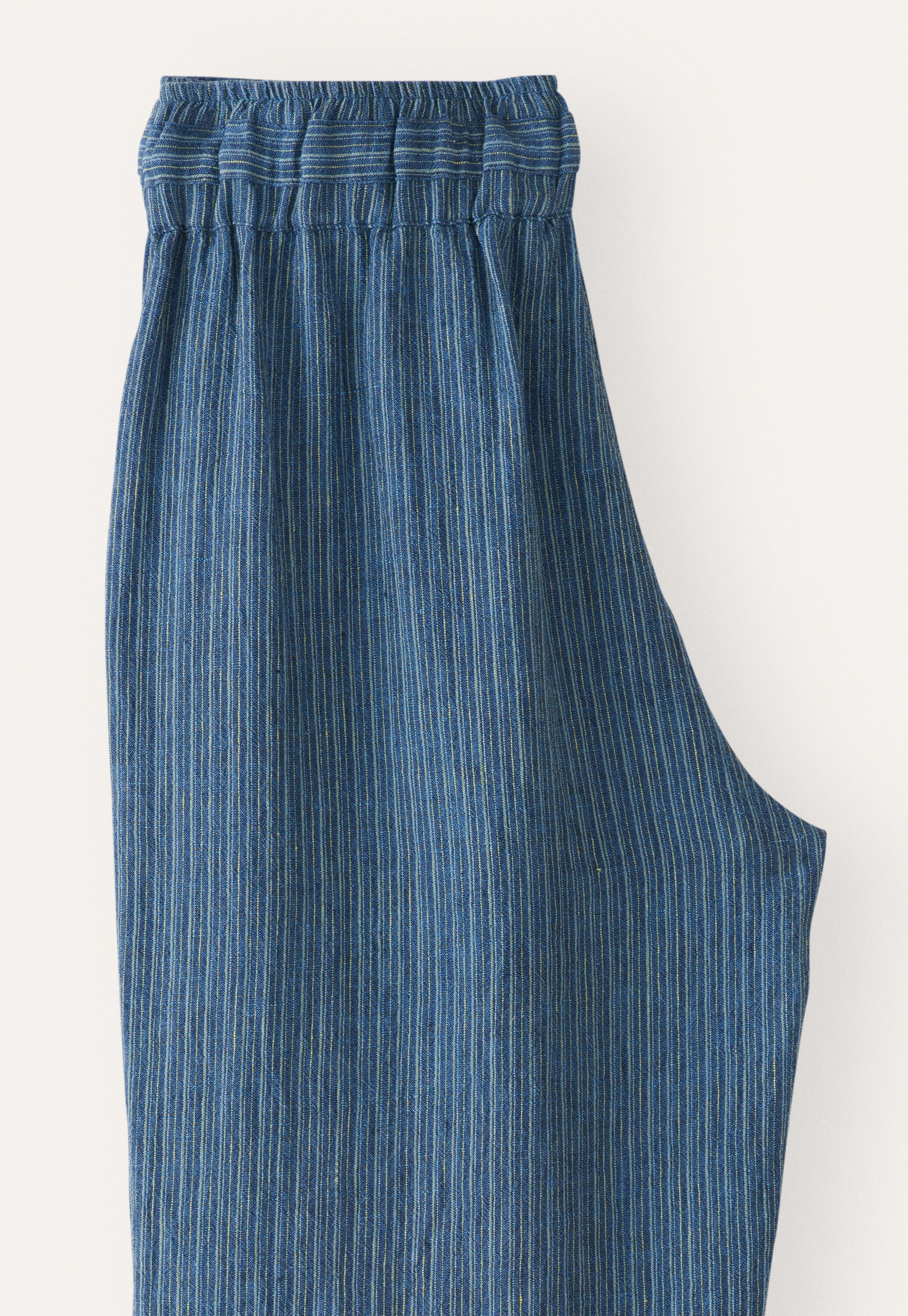 Striped pull-on trousers
