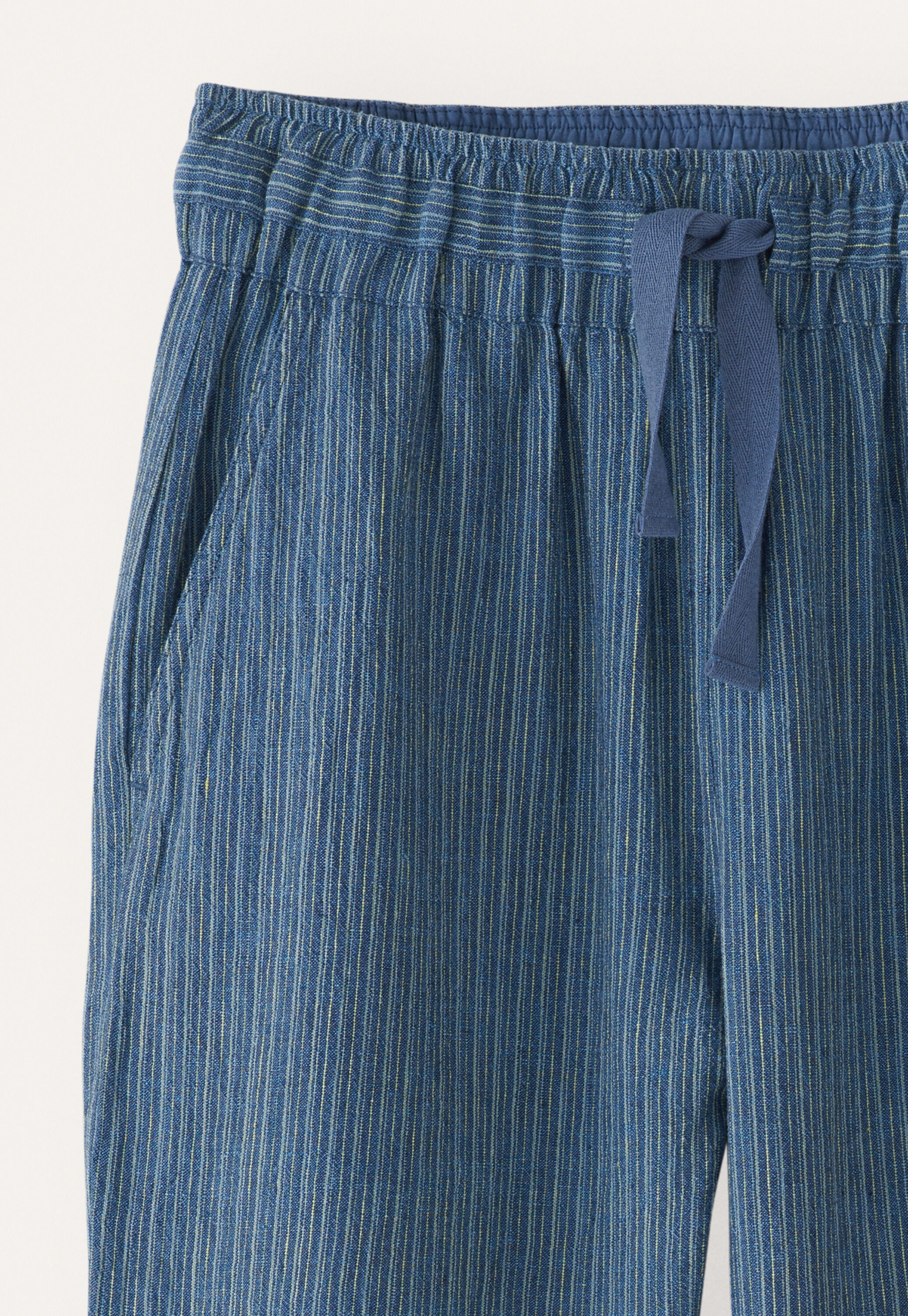Striped pull-on trousers