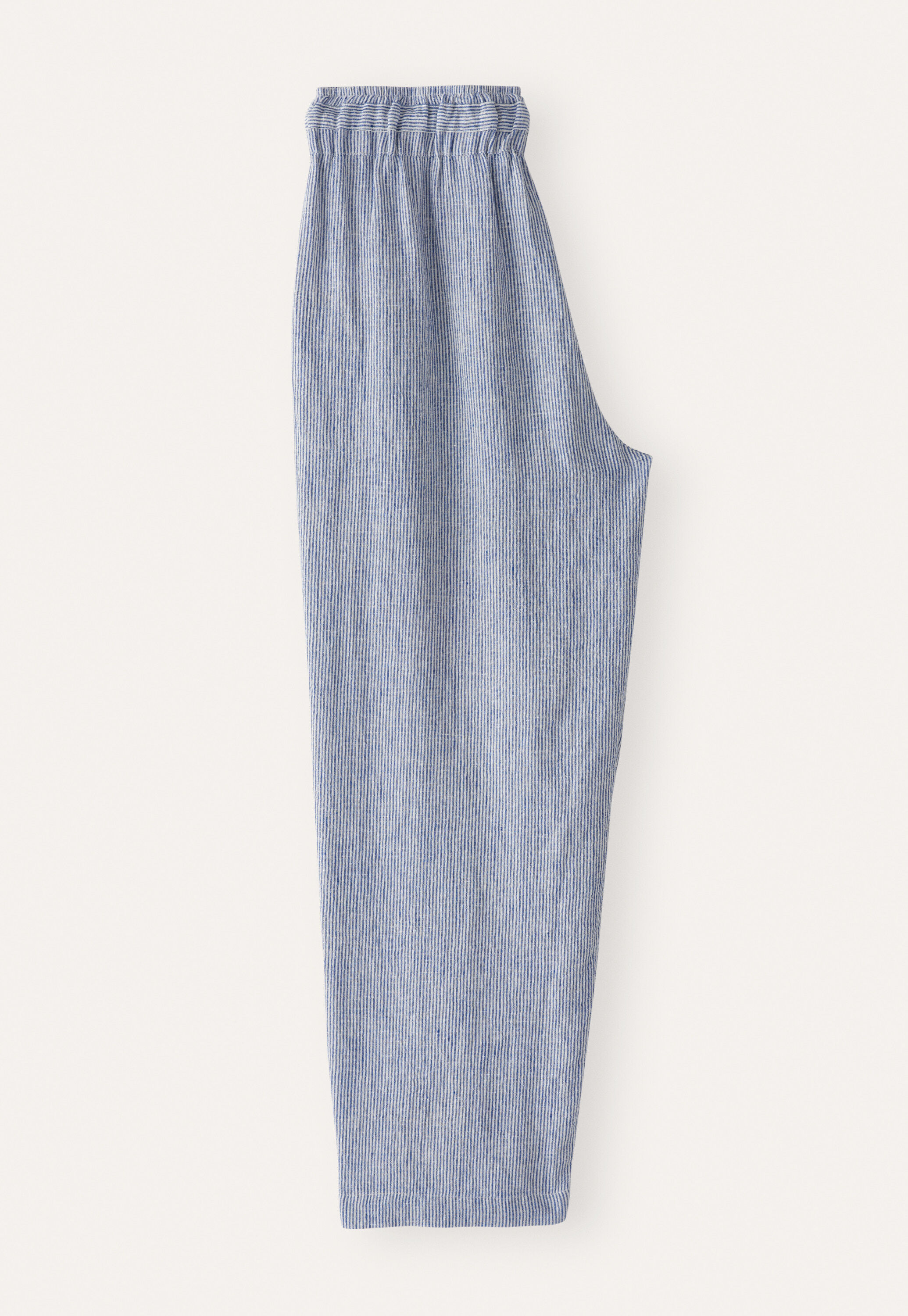 Striped pull-on trousers