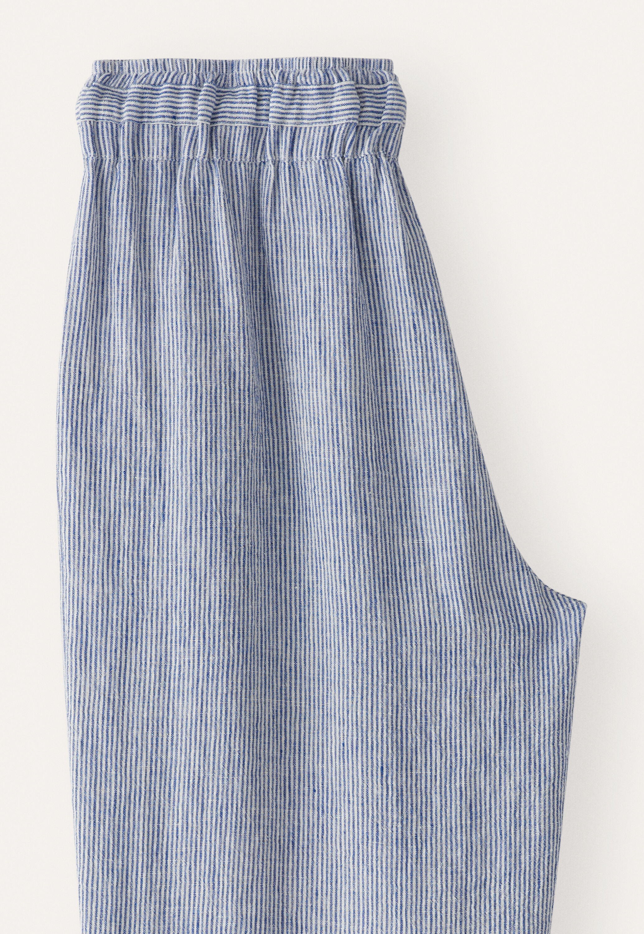 Striped pull-on trousers