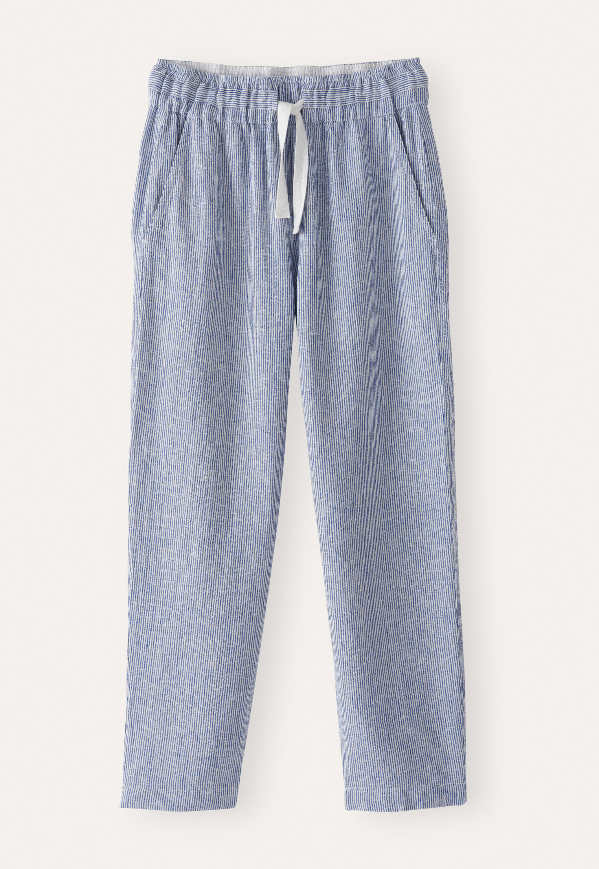 Striped pull-on trousers