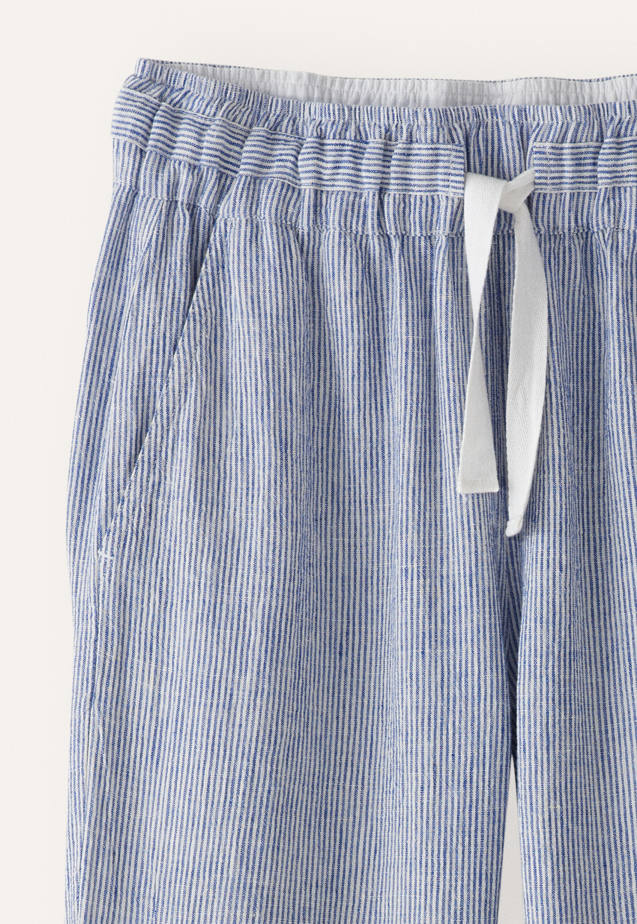 Striped pull-on trousers